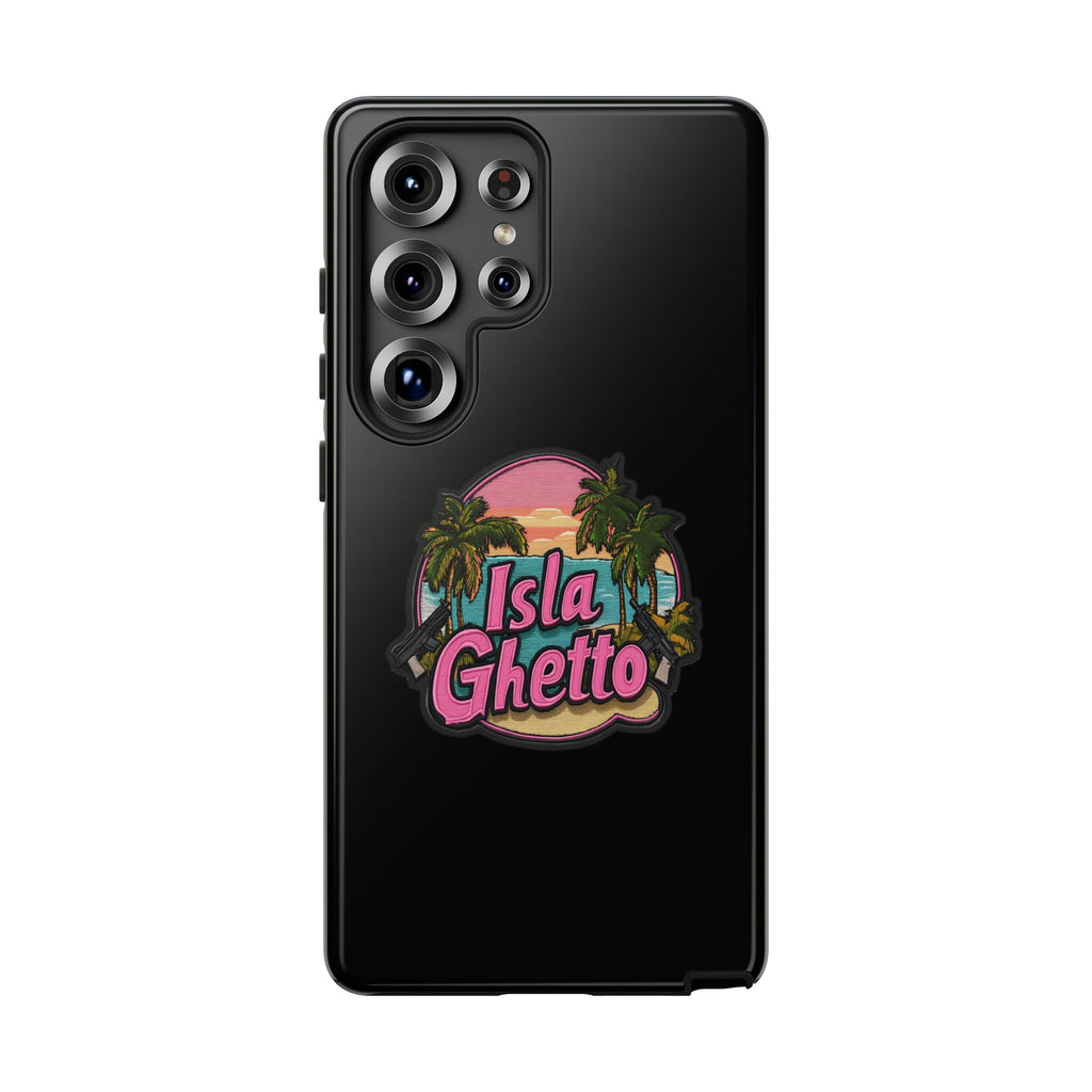 Tough Cases - Isla Ghetto Phone Case, Tropical Vibe, Fun Gift for Beach Lovers, Summer Accessory, Trendy Tech Gear