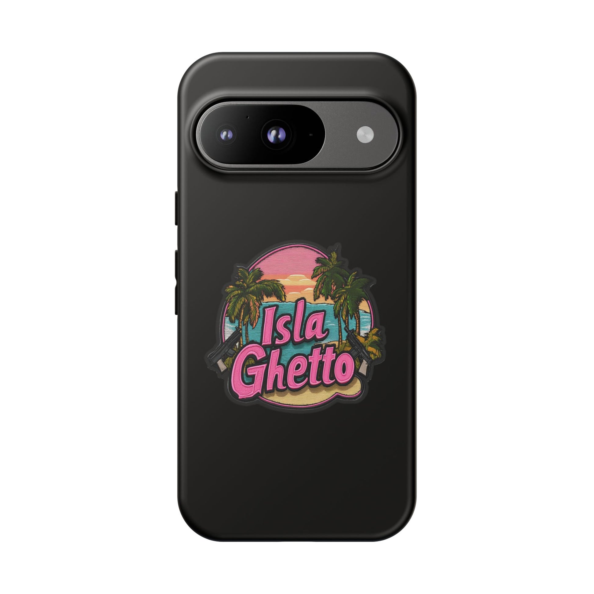 Tough Cases - Isla Ghetto Phone Case, Tropical Vibe, Fun Gift for Beach Lovers, Summer Accessory, Trendy Tech Gear