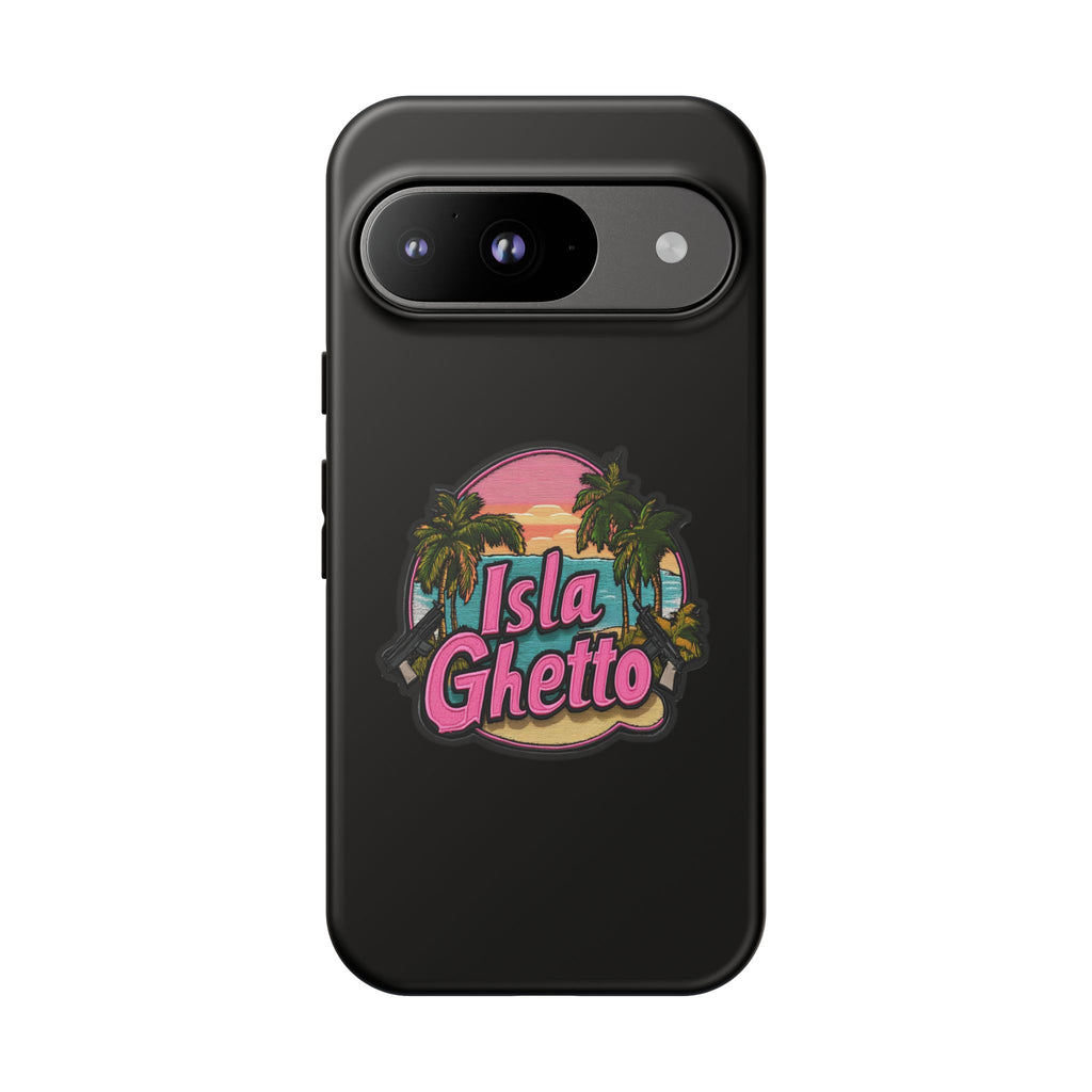 Tough Cases - Isla Ghetto Phone Case, Tropical Vibe, Fun Gift for Beach Lovers, Summer Accessory, Trendy Tech Gear