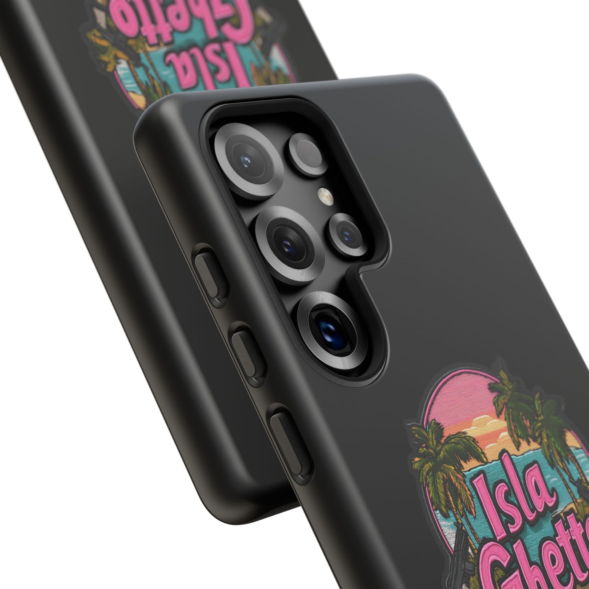 Tough Cases - Isla Ghetto Phone Case, Tropical Vibe, Fun Gift for Beach Lovers, Summer Accessory, Trendy Tech Gear