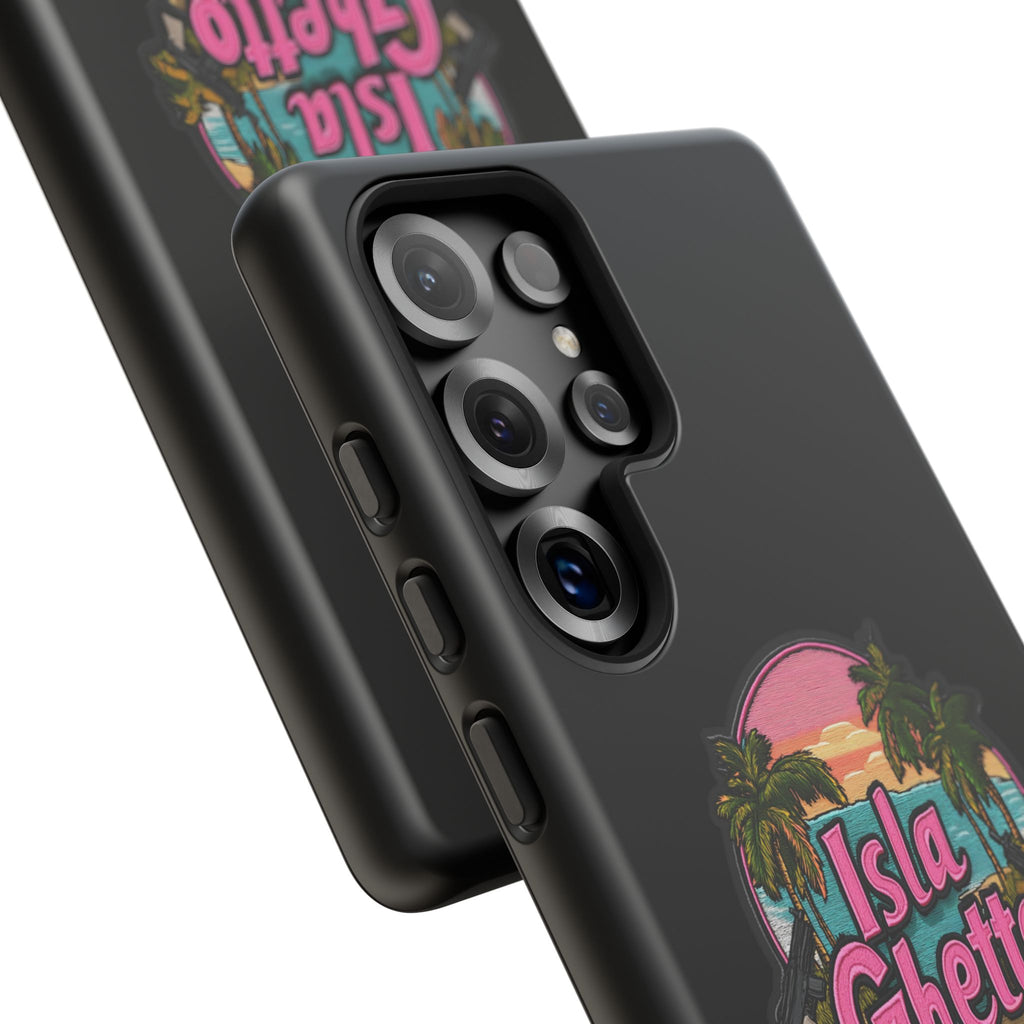 Tough Cases - Isla Ghetto Phone Case, Tropical Vibe, Fun Gift for Beach Lovers, Summer Accessory, Trendy Tech Gear