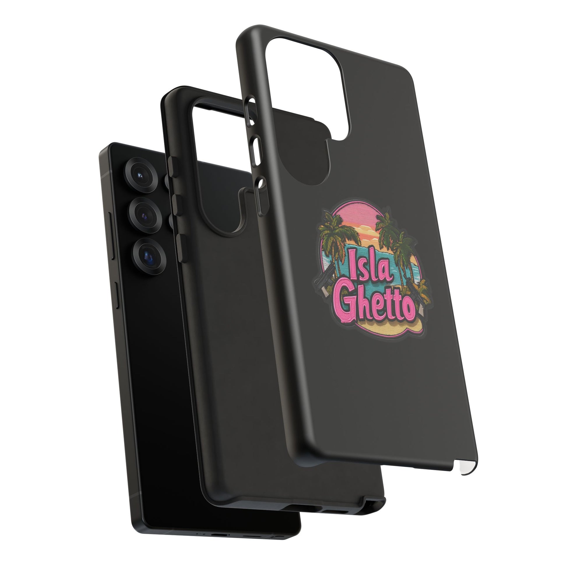 Tough Cases - Isla Ghetto Phone Case, Tropical Vibe, Fun Gift for Beach Lovers, Summer Accessory, Trendy Tech Gear