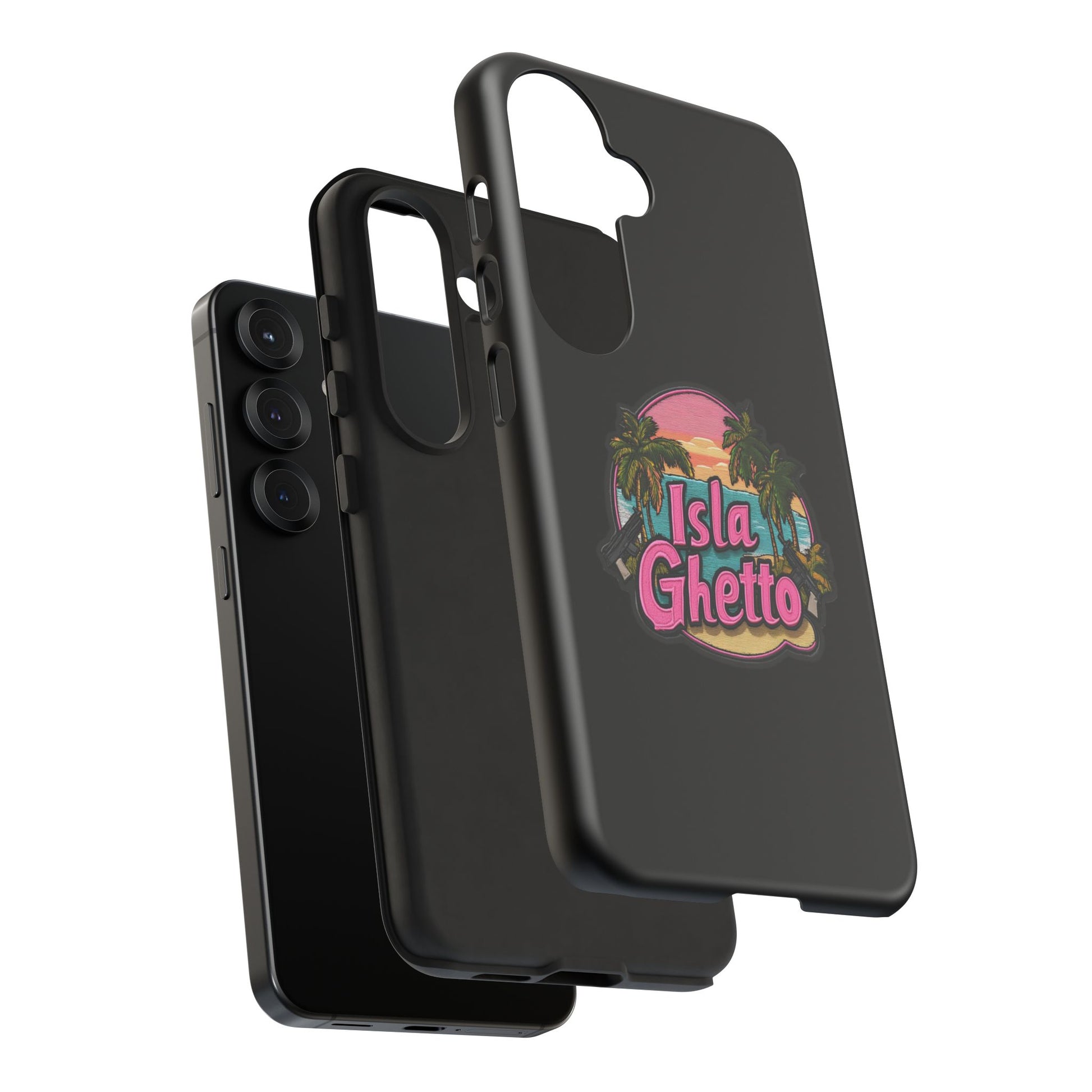 Tough Cases - Isla Ghetto Phone Case, Tropical Vibe, Fun Gift for Beach Lovers, Summer Accessory, Trendy Tech Gear