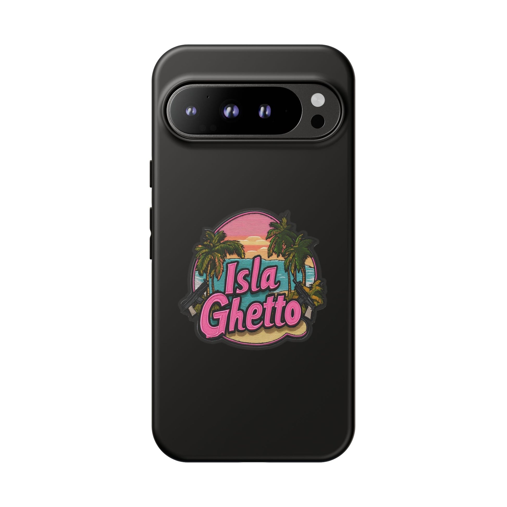 Tough Cases - Isla Ghetto Phone Case, Tropical Vibe, Fun Gift for Beach Lovers, Summer Accessory, Trendy Tech Gear