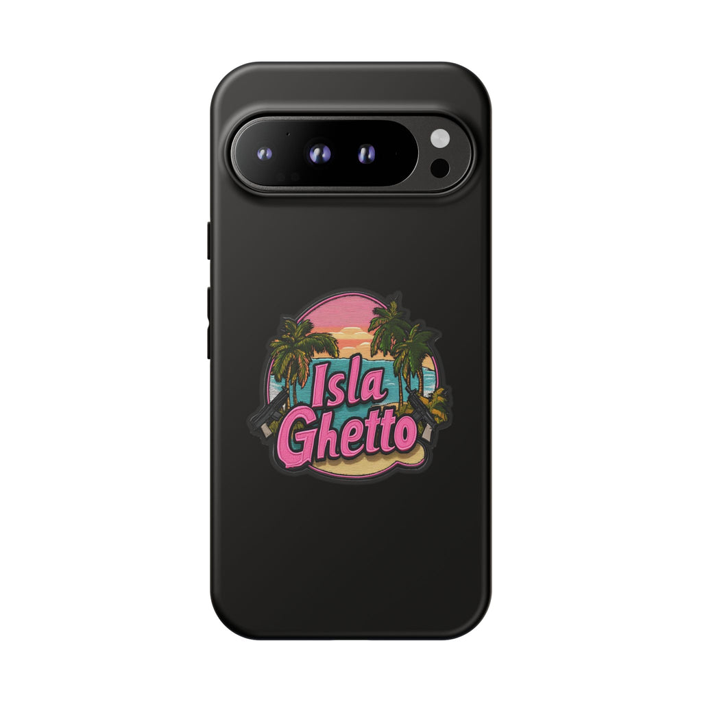 Tough Cases - Isla Ghetto Phone Case, Tropical Vibe, Fun Gift for Beach Lovers, Summer Accessory, Trendy Tech Gear