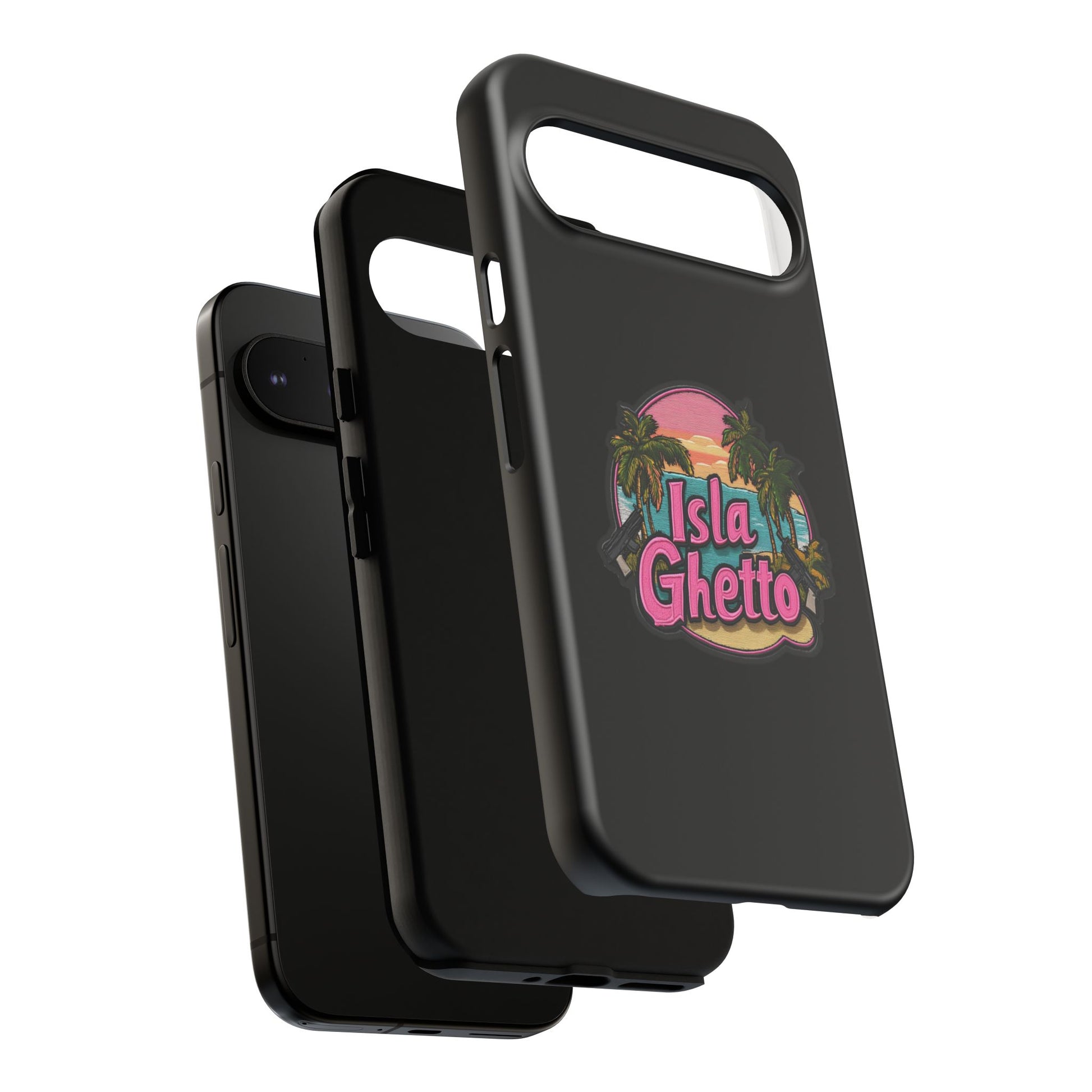 Tough Cases - Isla Ghetto Phone Case, Tropical Vibe, Fun Gift for Beach Lovers, Summer Accessory, Trendy Tech Gear