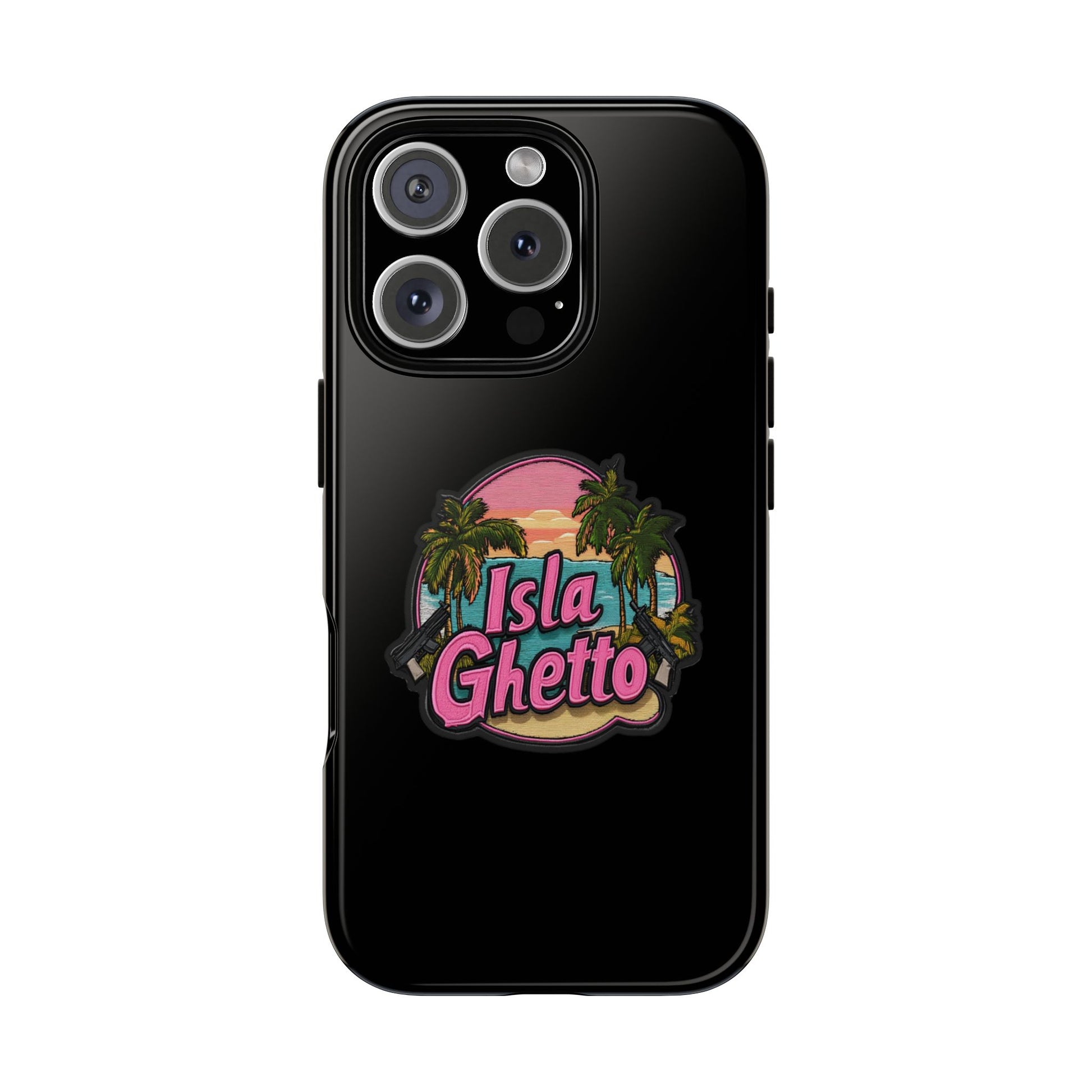 Tough Cases - Isla Ghetto Phone Case, Tropical Vibe, Fun Gift for Beach Lovers, Summer Accessory, Trendy Tech Gear