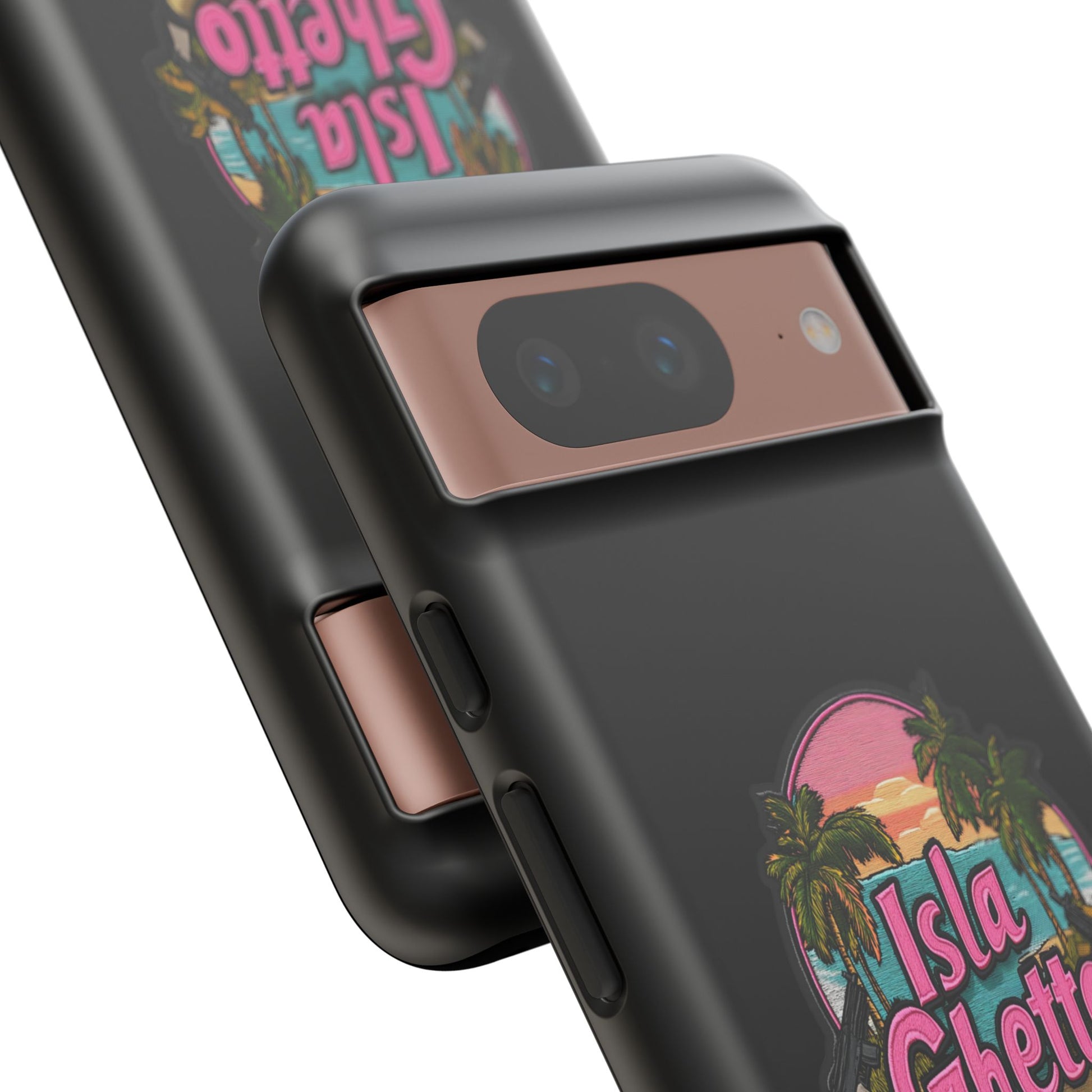 Tough Cases - Isla Ghetto Phone Case, Tropical Vibe, Fun Gift for Beach Lovers, Summer Accessory, Trendy Tech Gear