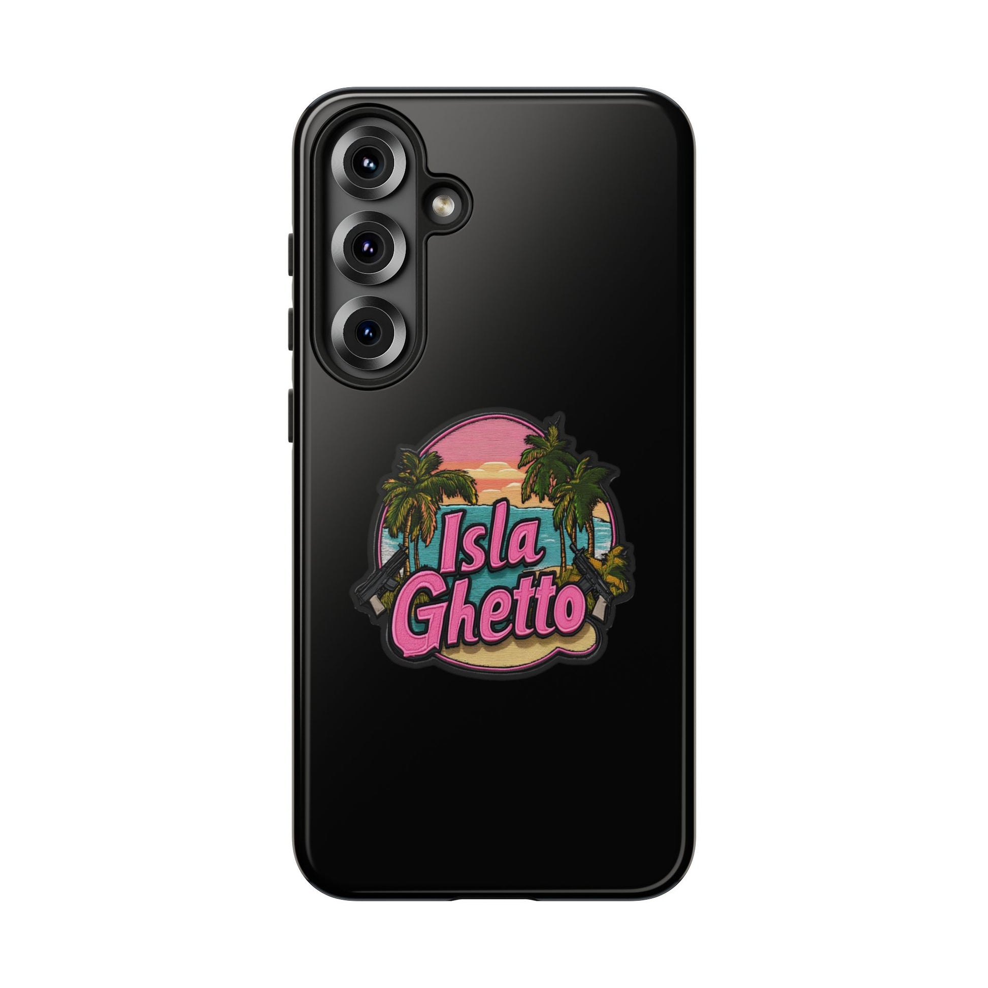 Tough Cases - Isla Ghetto Phone Case, Tropical Vibe, Fun Gift for Beach Lovers, Summer Accessory, Trendy Tech Gear
