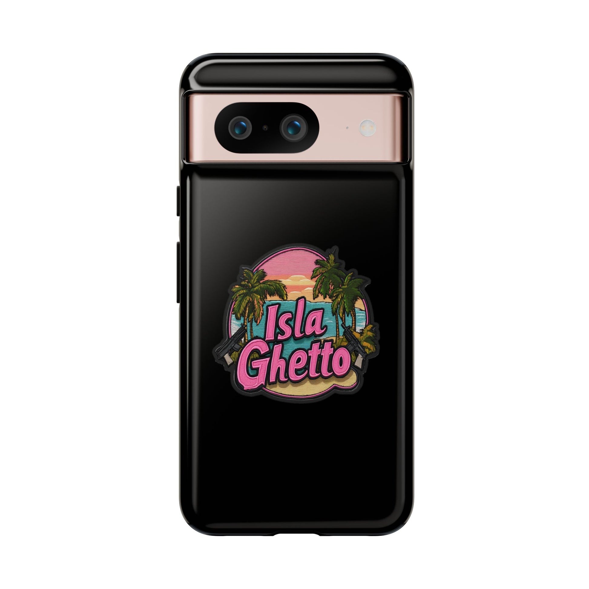 Tough Cases - Isla Ghetto Phone Case, Tropical Vibe, Fun Gift for Beach Lovers, Summer Accessory, Trendy Tech Gear