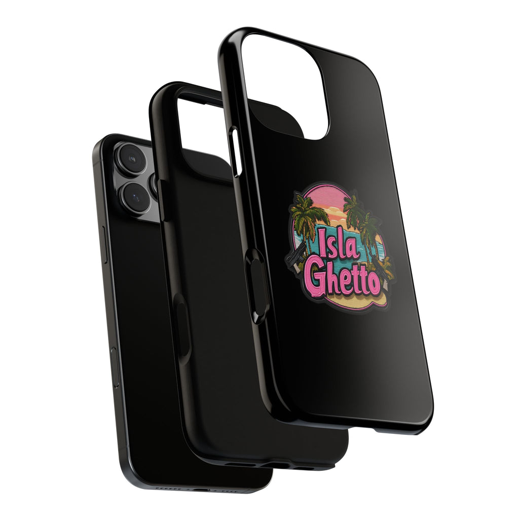 Tough Cases - Isla Ghetto Phone Case, Tropical Vibe, Fun Gift for Beach Lovers, Summer Accessory, Trendy Tech Gear