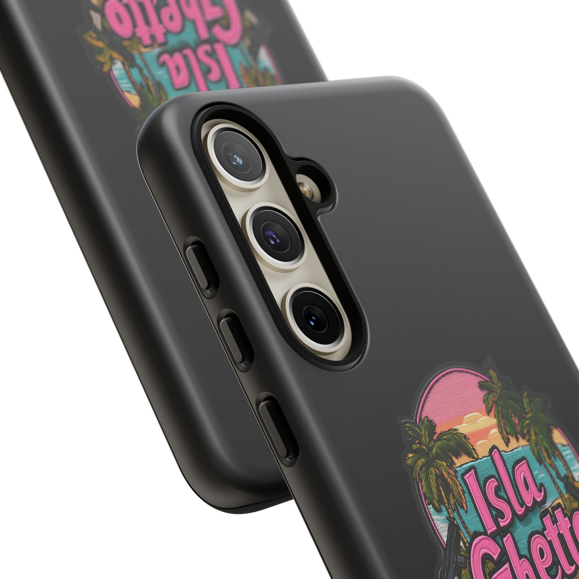 Tough Cases - Isla Ghetto Phone Case, Tropical Vibe, Fun Gift for Beach Lovers, Summer Accessory, Trendy Tech Gear