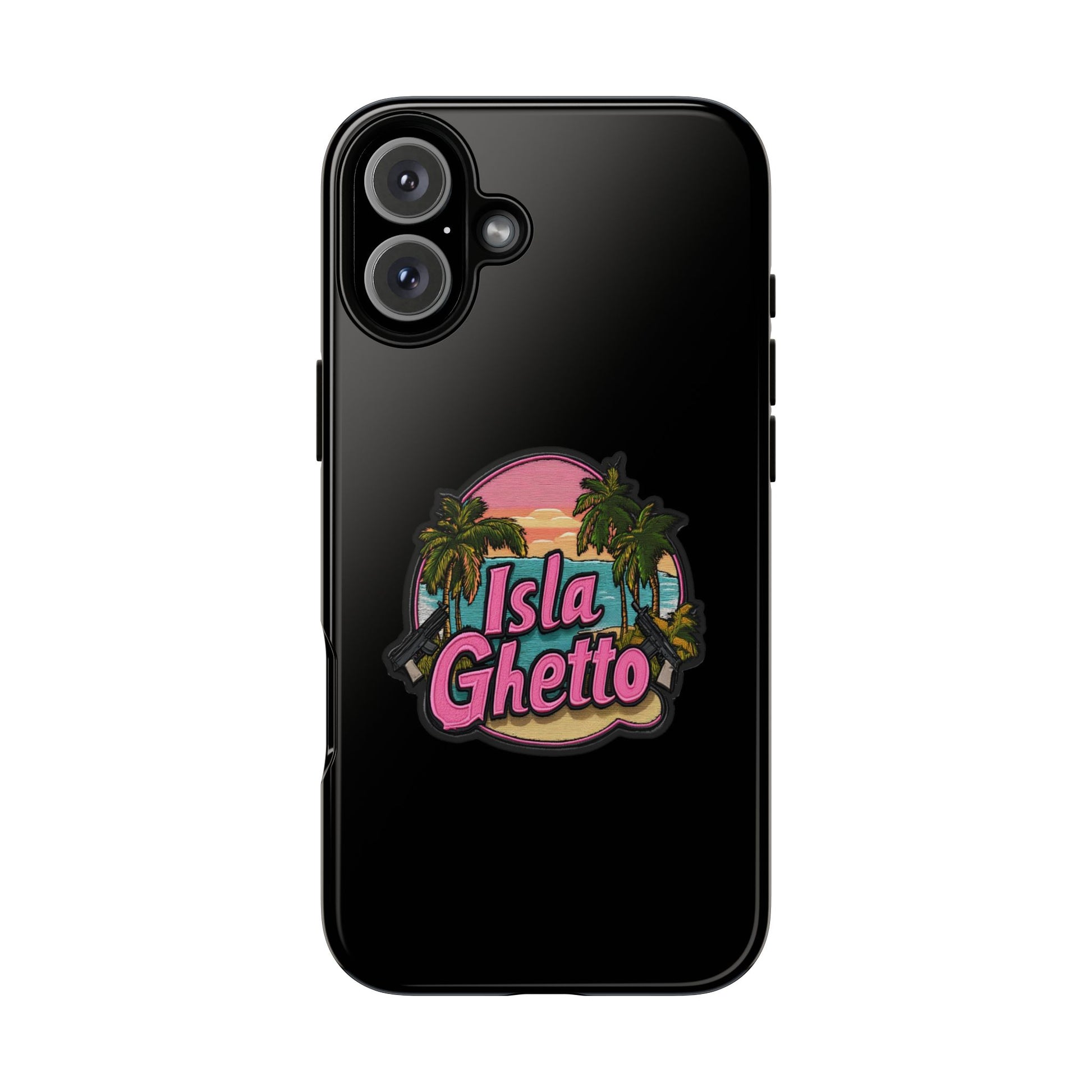 Tough Cases - Isla Ghetto Phone Case, Tropical Vibe, Fun Gift for Beach Lovers, Summer Accessory, Trendy Tech Gear