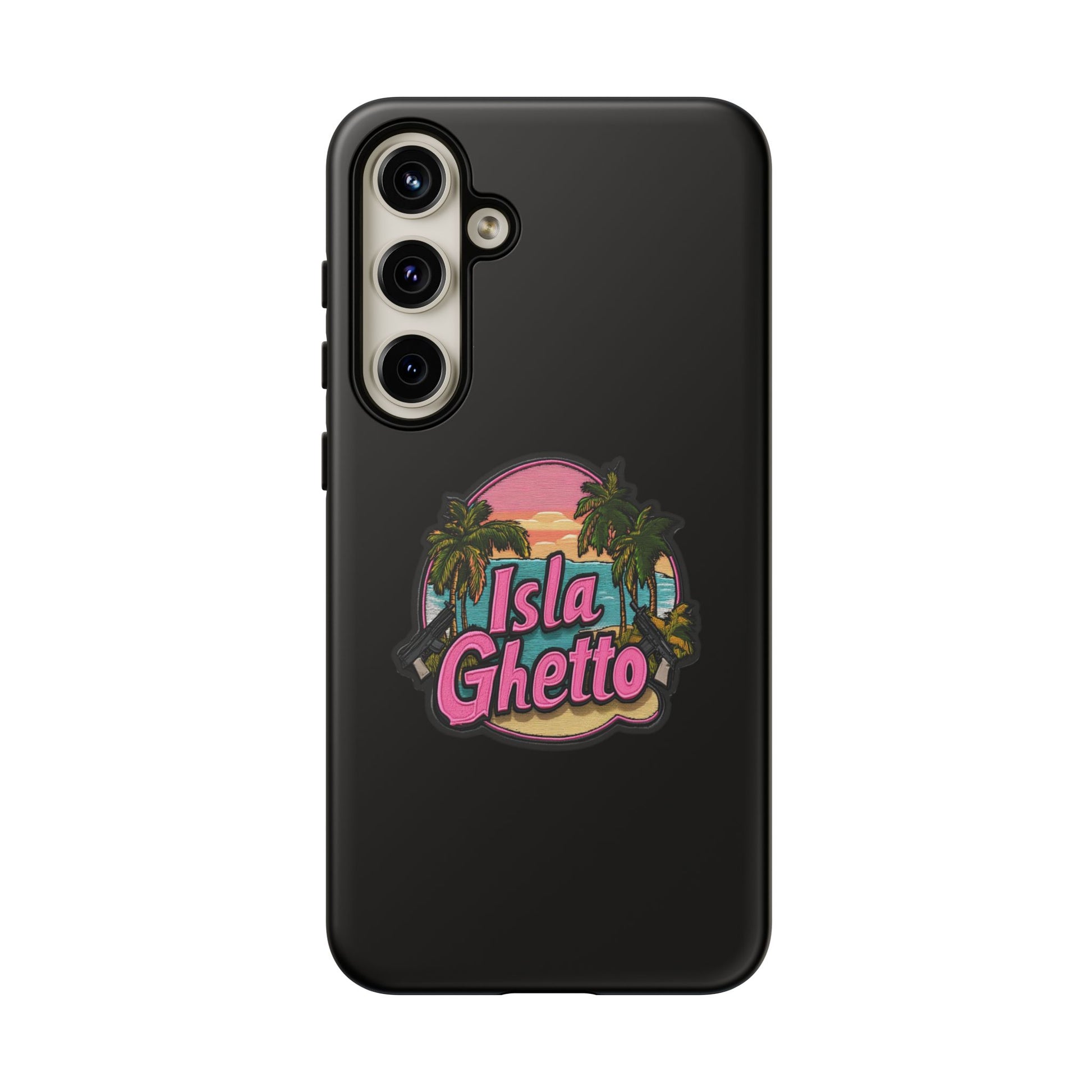 Tough Cases - Isla Ghetto Phone Case, Tropical Vibe, Fun Gift for Beach Lovers, Summer Accessory, Trendy Tech Gear