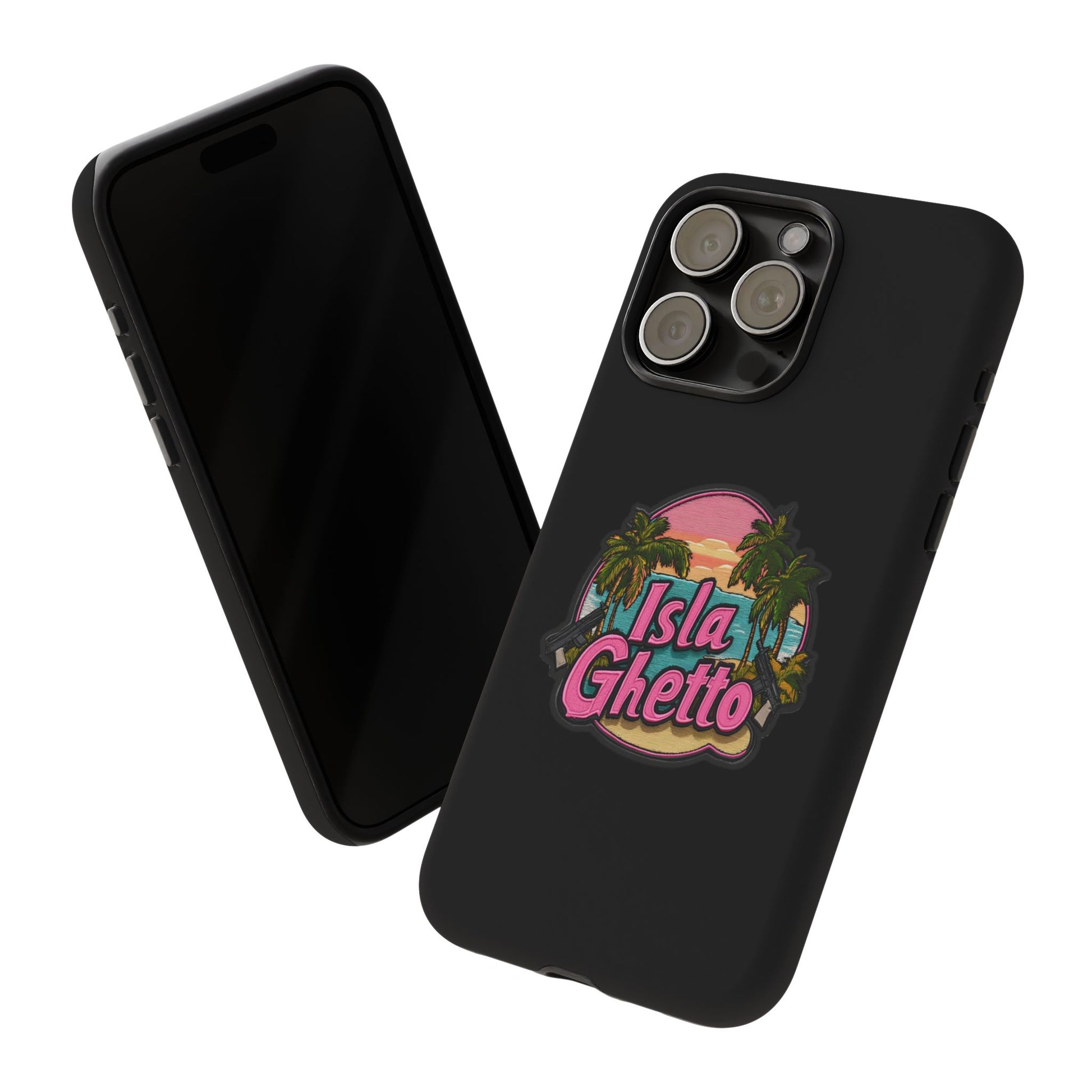 Tough Cases - Isla Ghetto Phone Case, Tropical Vibe, Fun Gift for Beach Lovers, Summer Accessory, Trendy Tech Gear