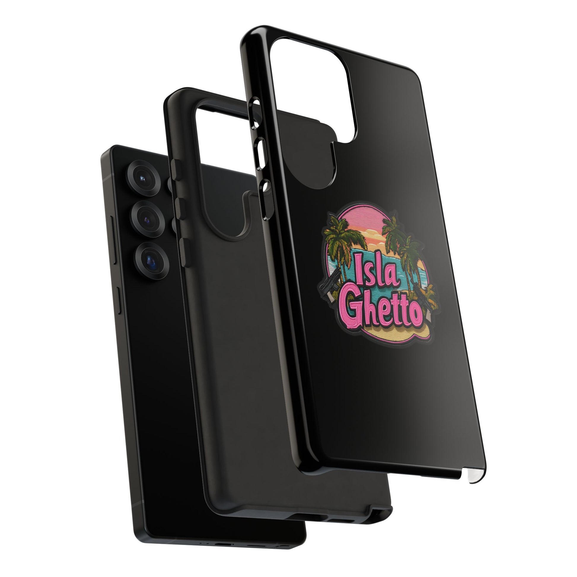 Tough Cases - Isla Ghetto Phone Case, Tropical Vibe, Fun Gift for Beach Lovers, Summer Accessory, Trendy Tech Gear