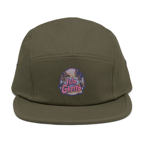 Embroidered Isla Ghetto 5 Panel Cap