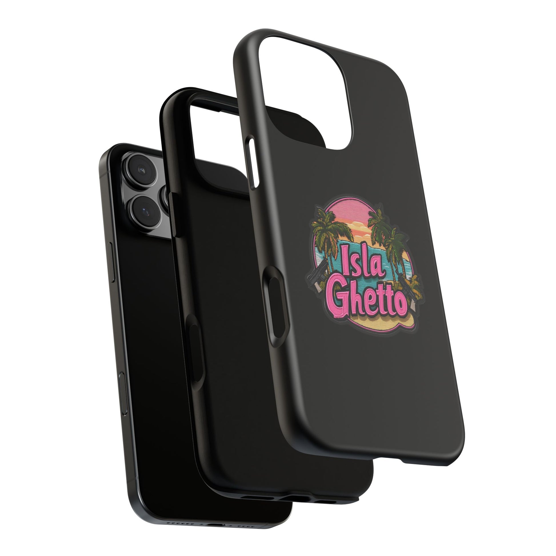 Tough Cases - Isla Ghetto Phone Case, Tropical Vibe, Fun Gift for Beach Lovers, Summer Accessory, Trendy Tech Gear