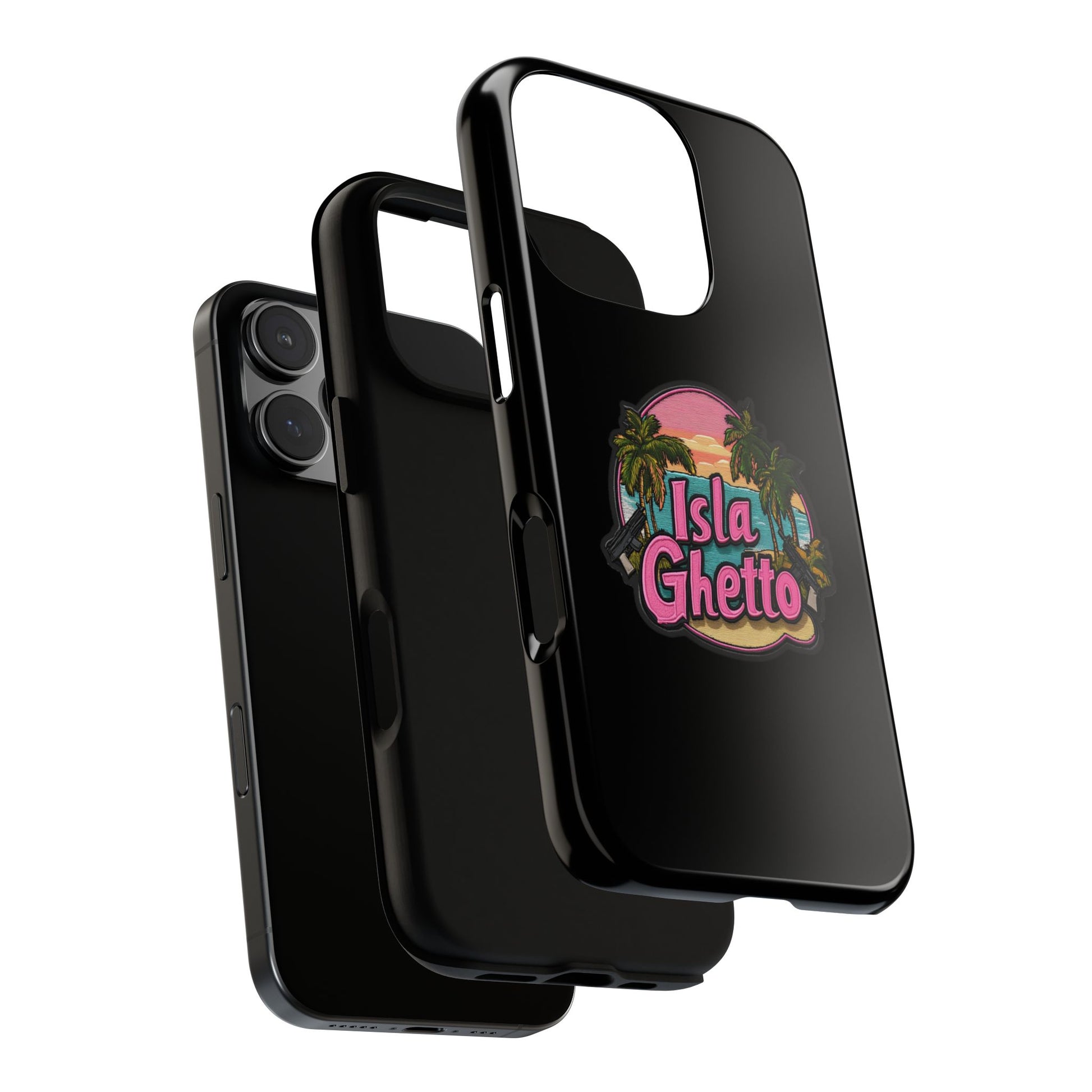 Tough Cases - Isla Ghetto Phone Case, Tropical Vibe, Fun Gift for Beach Lovers, Summer Accessory, Trendy Tech Gear