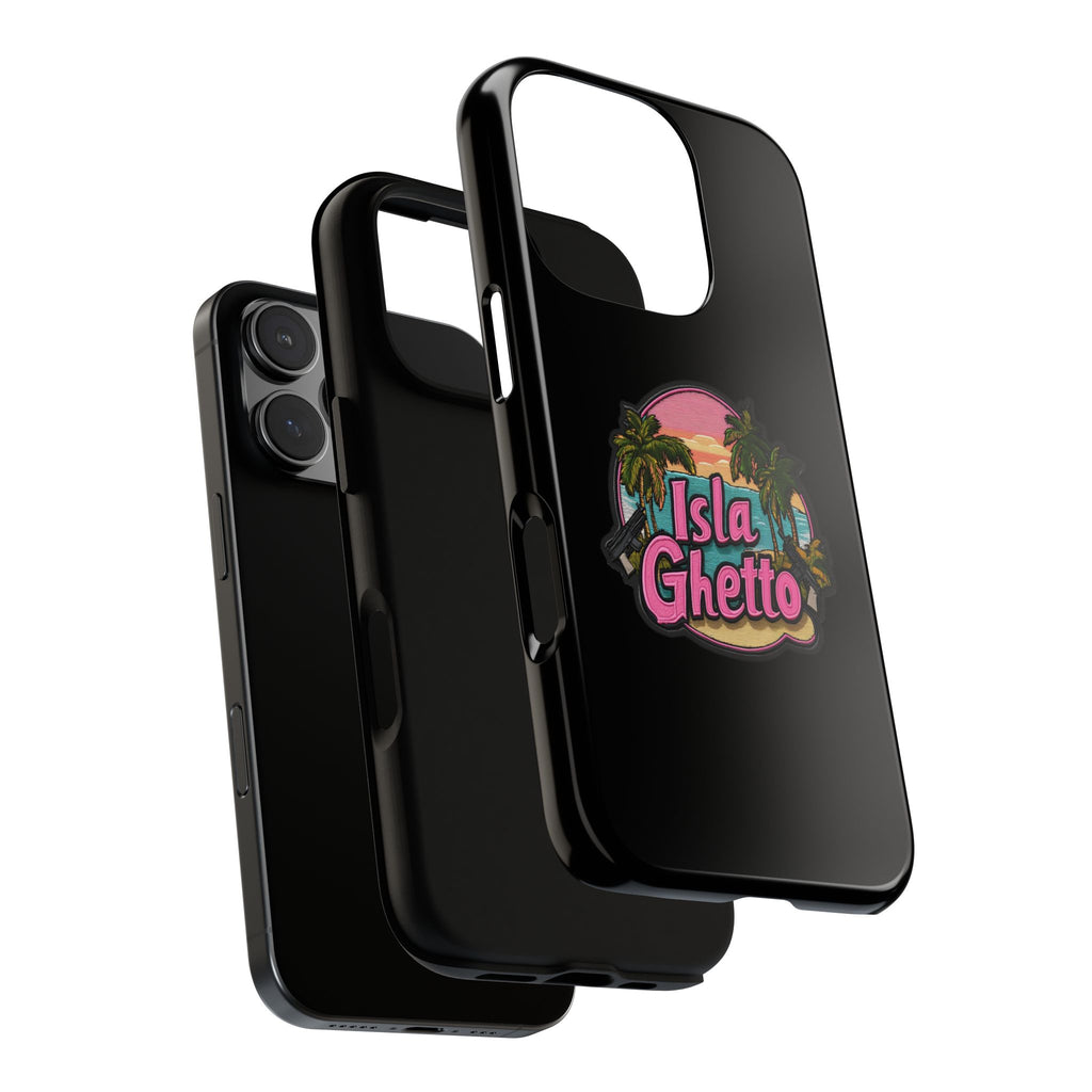 Tough Cases - Isla Ghetto Phone Case, Tropical Vibe, Fun Gift for Beach Lovers, Summer Accessory, Trendy Tech Gear