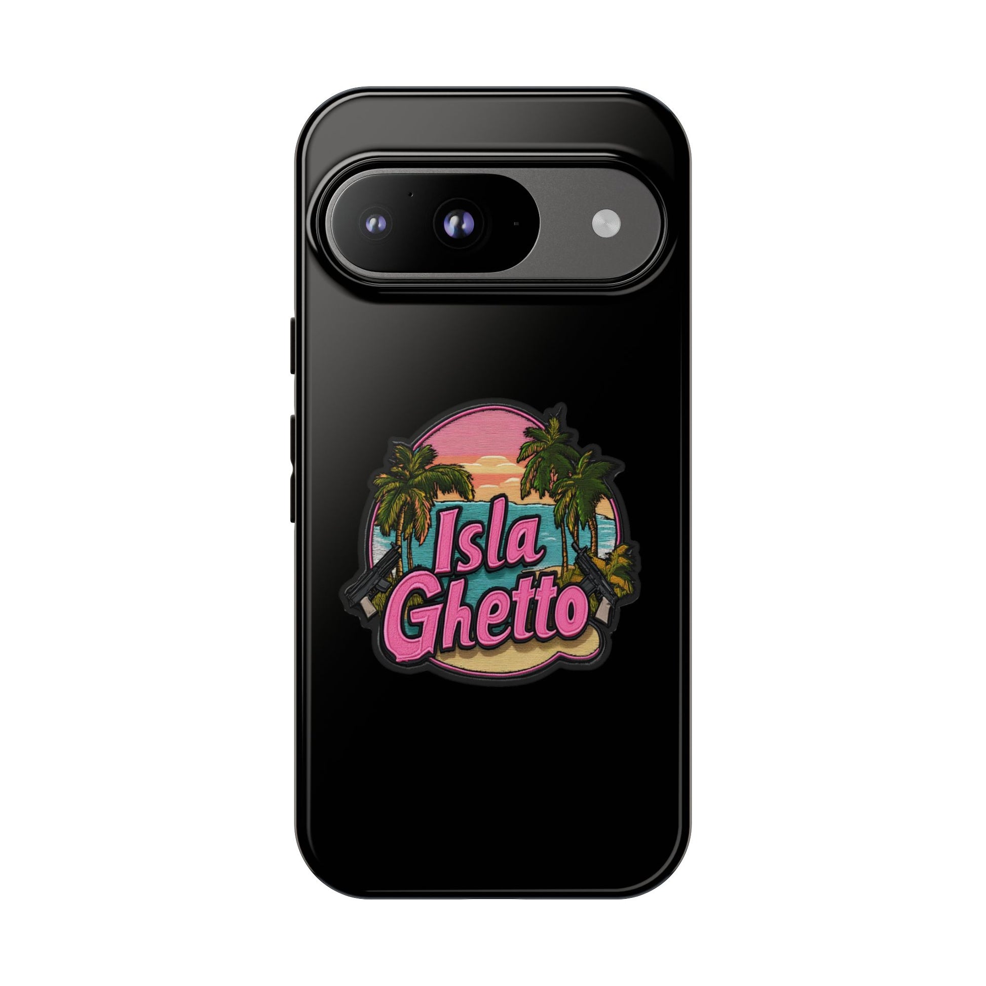Tough Cases - Isla Ghetto Phone Case, Tropical Vibe, Fun Gift for Beach Lovers, Summer Accessory, Trendy Tech Gear