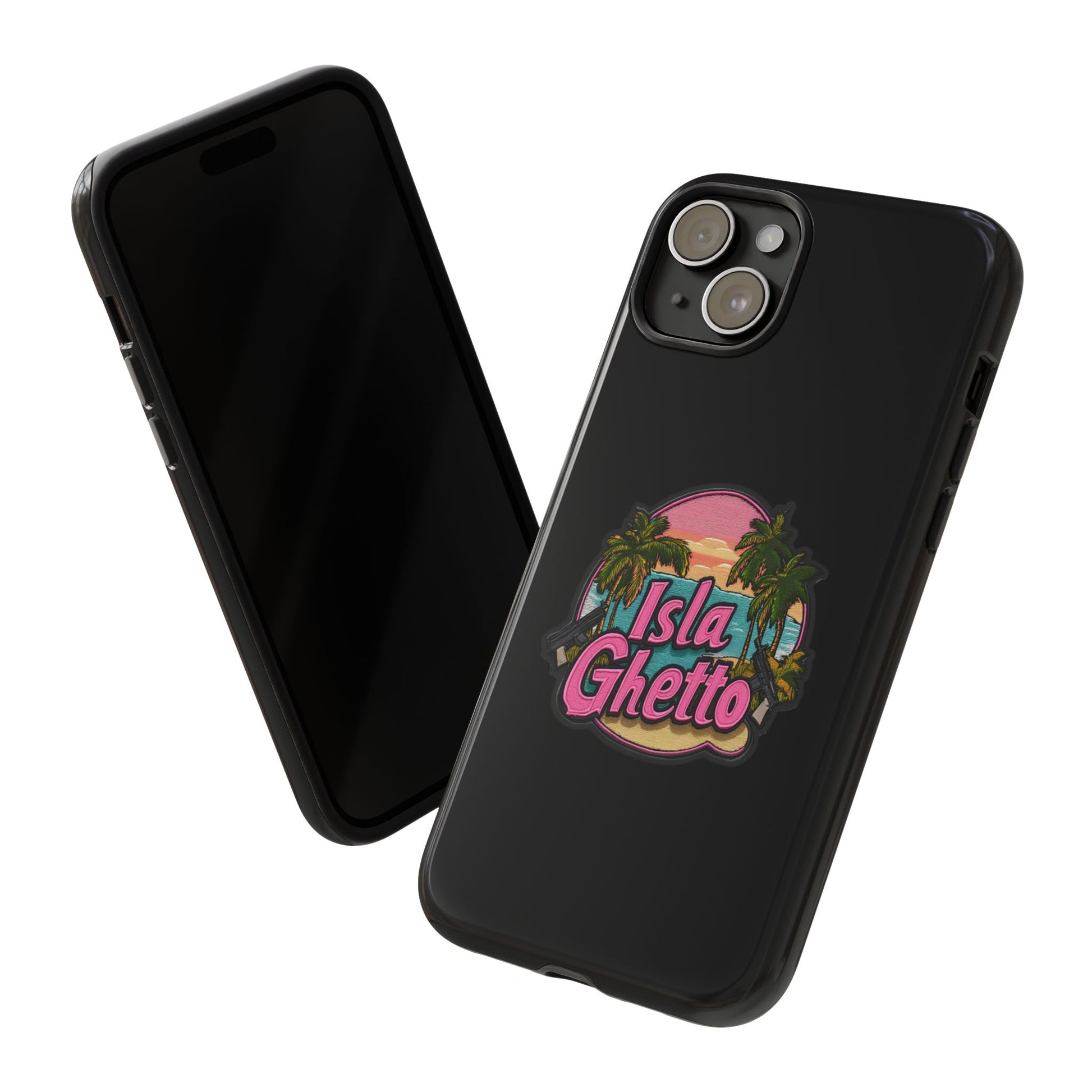 Tough Cases - Isla Ghetto Phone Case, Tropical Vibe, Fun Gift for Beach Lovers, Summer Accessory, Trendy Tech Gear