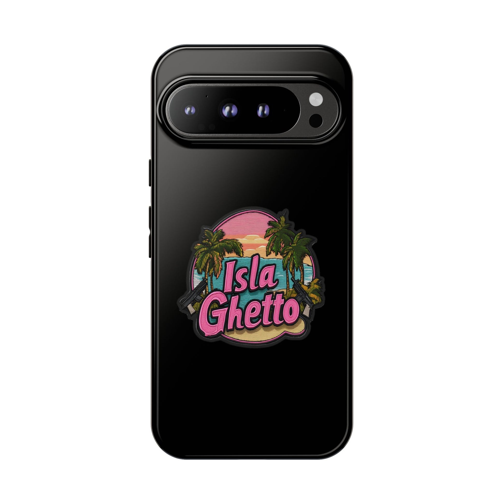 Tough Cases - Isla Ghetto Phone Case, Tropical Vibe, Fun Gift for Beach Lovers, Summer Accessory, Trendy Tech Gear