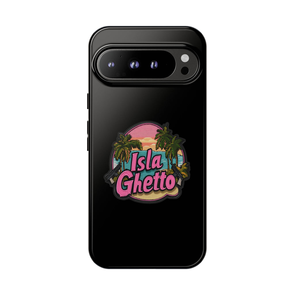 Tough Cases - Isla Ghetto Phone Case, Tropical Vibe, Fun Gift for Beach Lovers, Summer Accessory, Trendy Tech Gear