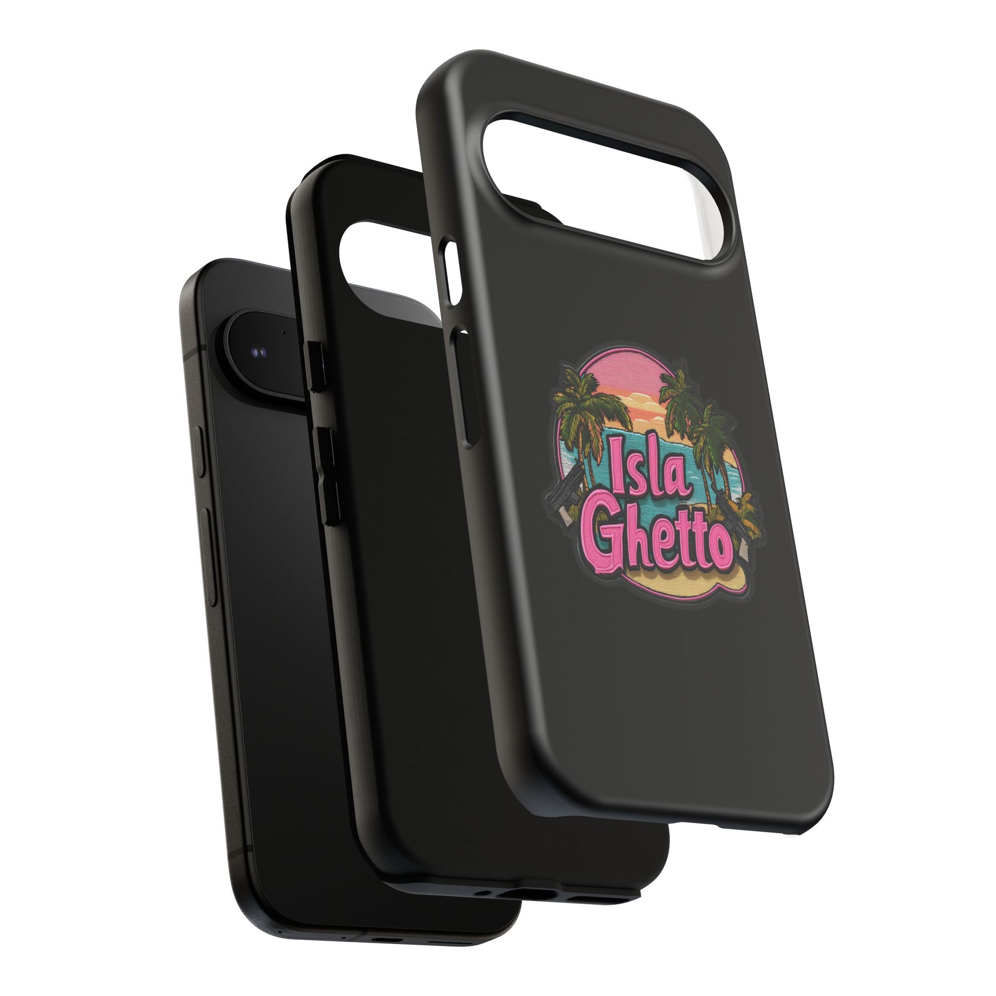 Tough Cases - Isla Ghetto Phone Case, Tropical Vibe, Fun Gift for Beach Lovers, Summer Accessory, Trendy Tech Gear