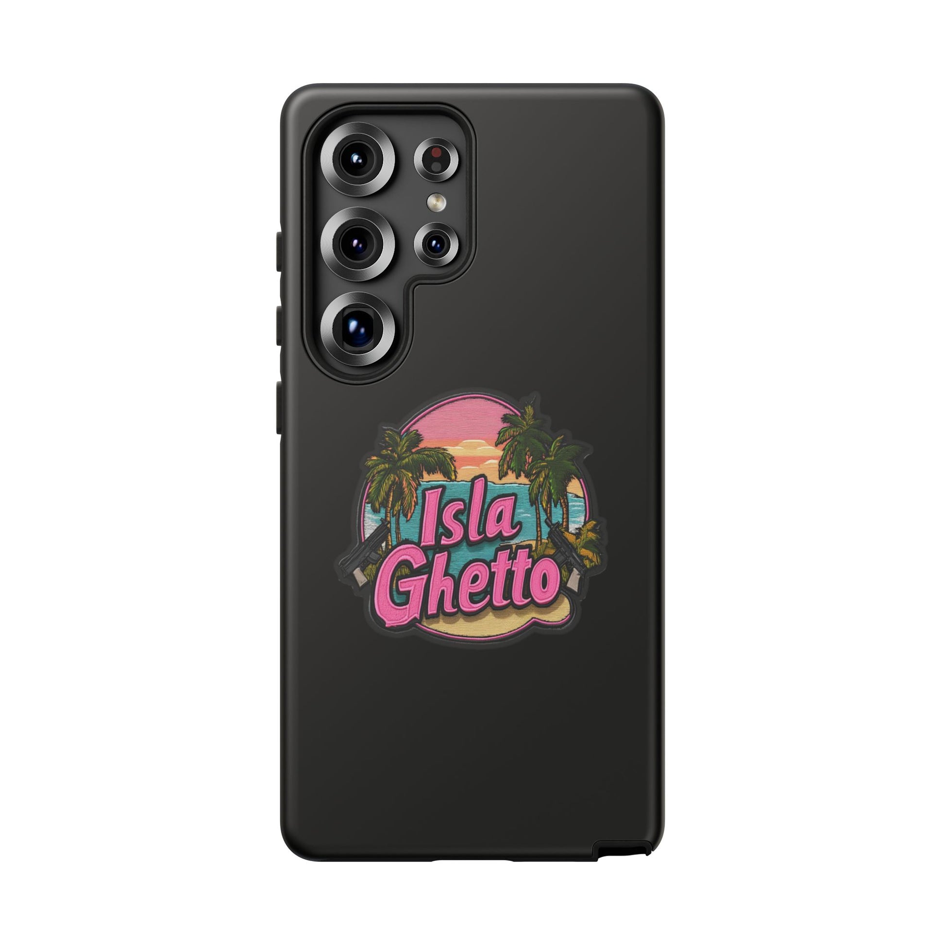 Tough Cases - Isla Ghetto Phone Case, Tropical Vibe, Fun Gift for Beach Lovers, Summer Accessory, Trendy Tech Gear