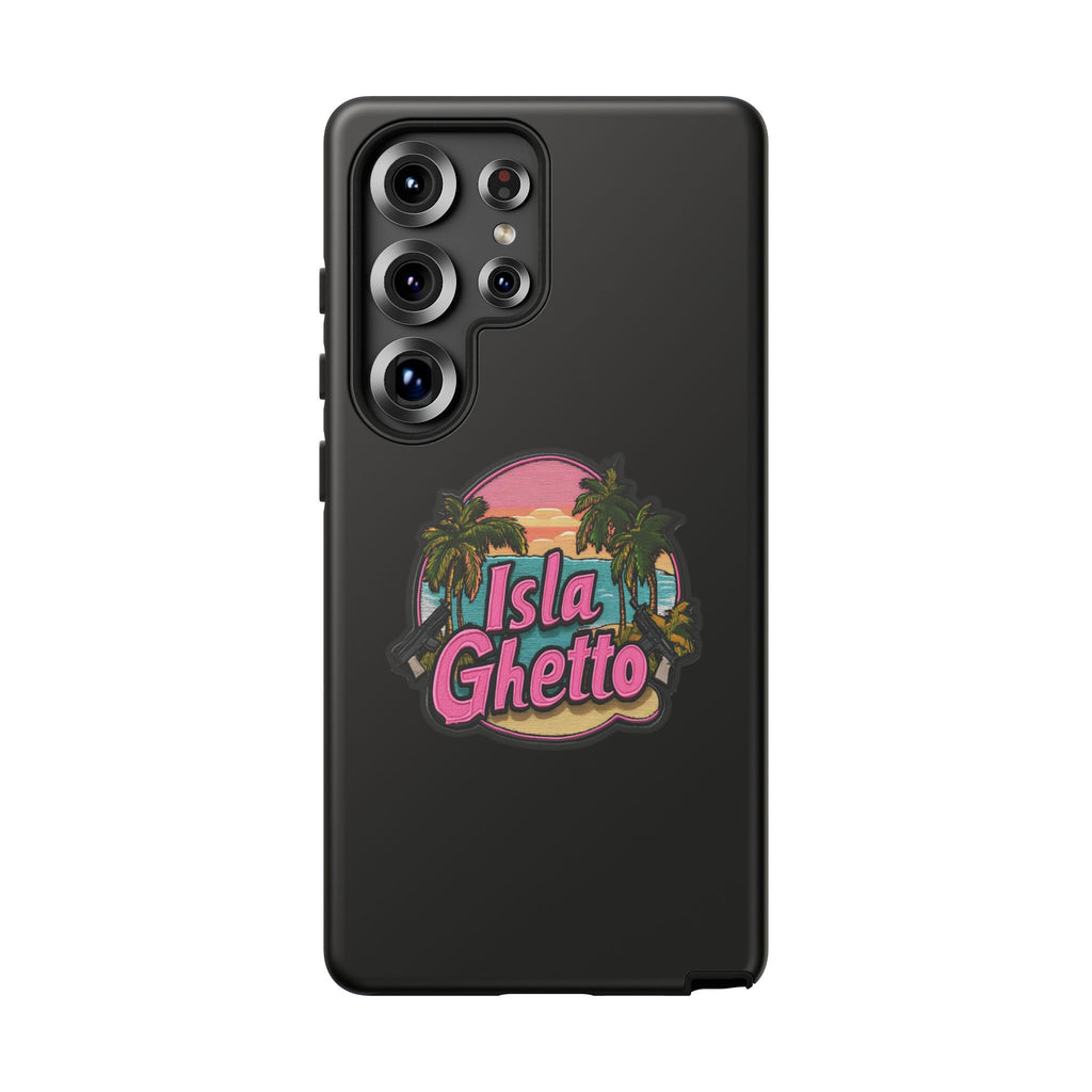 Tough Cases - Isla Ghetto Phone Case, Tropical Vibe, Fun Gift for Beach Lovers, Summer Accessory, Trendy Tech Gear
