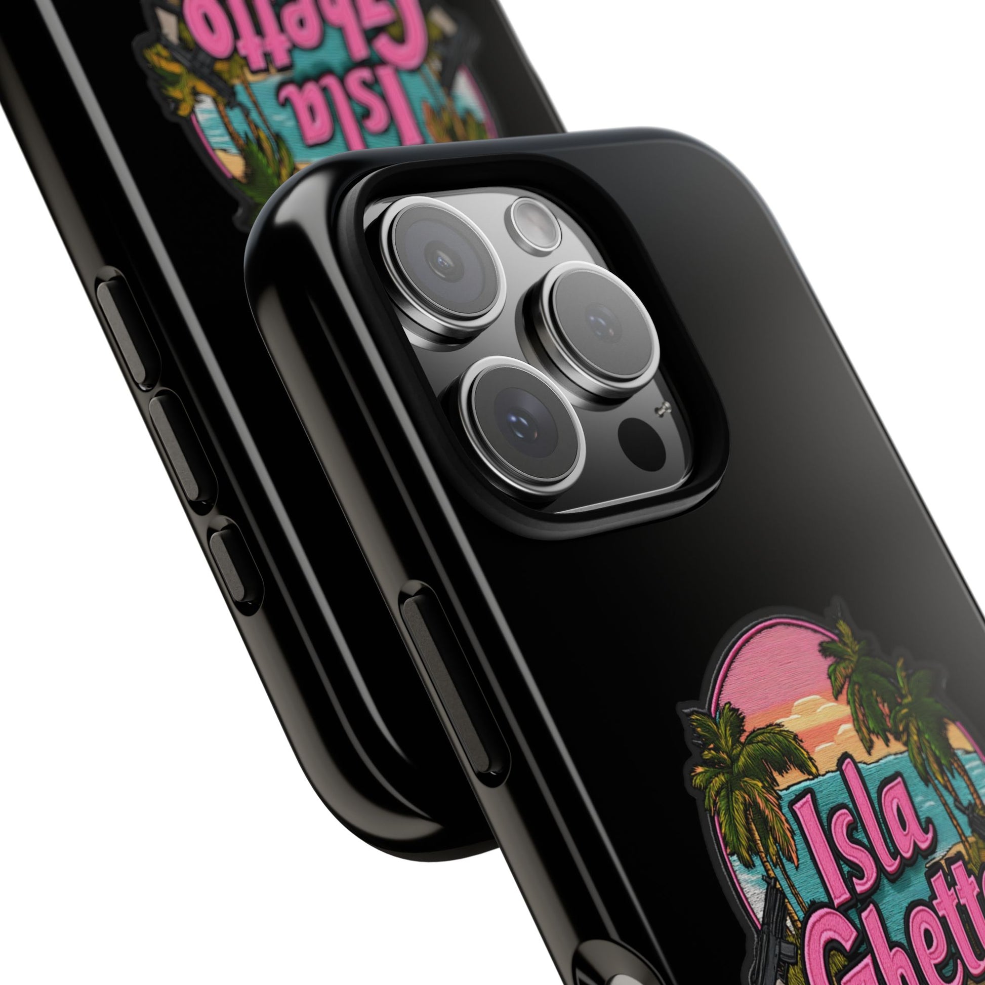 Tough Cases - Isla Ghetto Phone Case, Tropical Vibe, Fun Gift for Beach Lovers, Summer Accessory, Trendy Tech Gear