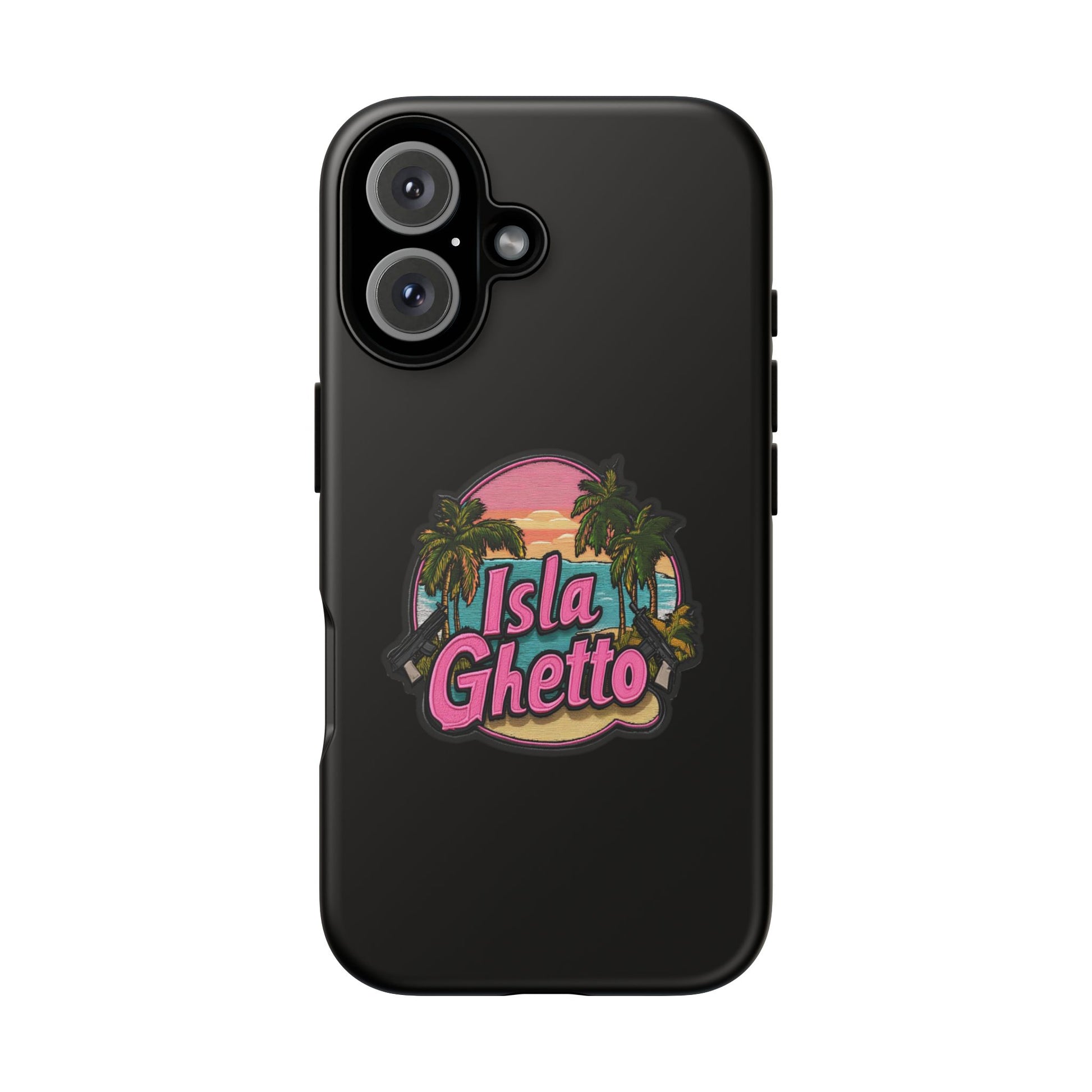 Tough Cases - Isla Ghetto Phone Case, Tropical Vibe, Fun Gift for Beach Lovers, Summer Accessory, Trendy Tech Gear