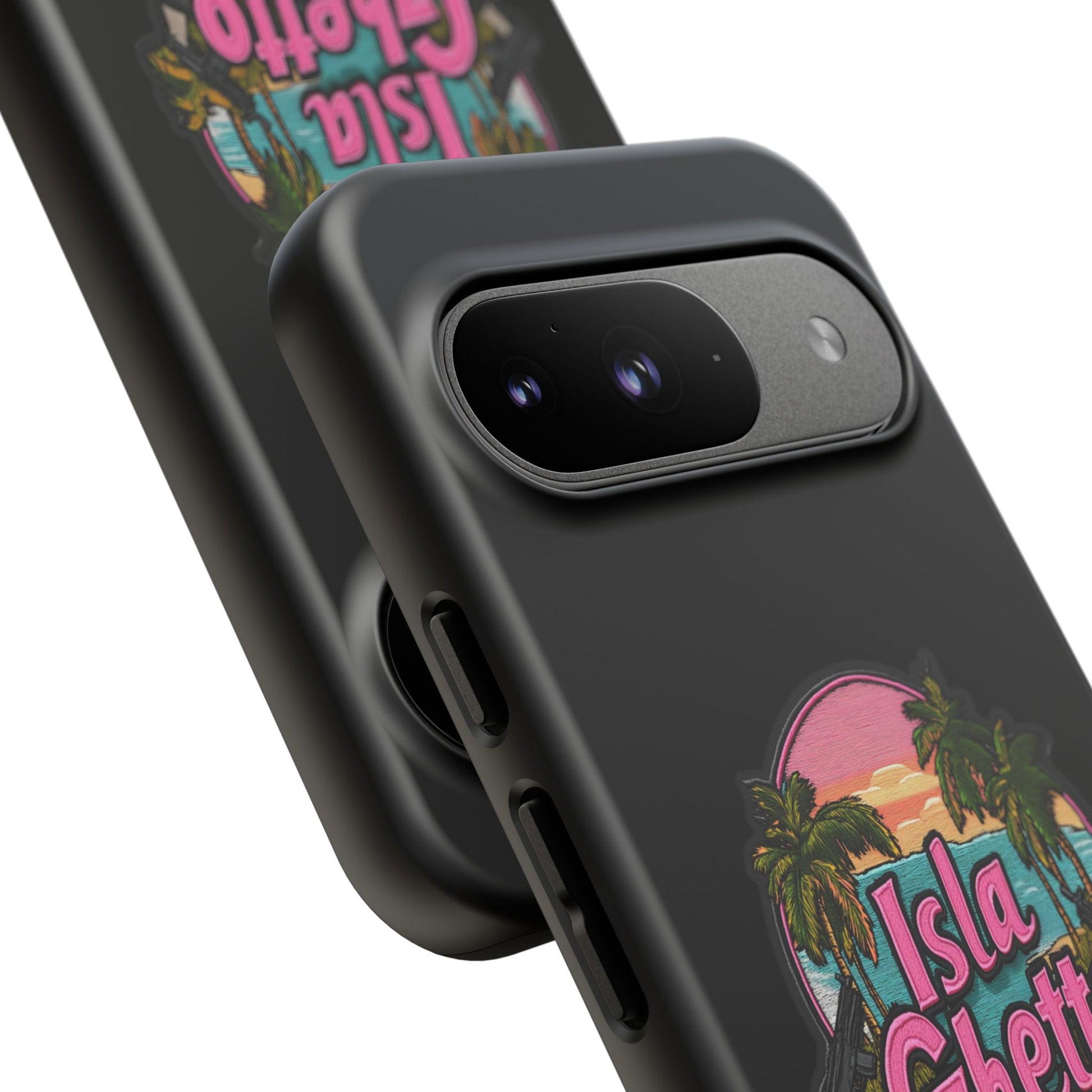 Tough Cases - Isla Ghetto Phone Case, Tropical Vibe, Fun Gift for Beach Lovers, Summer Accessory, Trendy Tech Gear