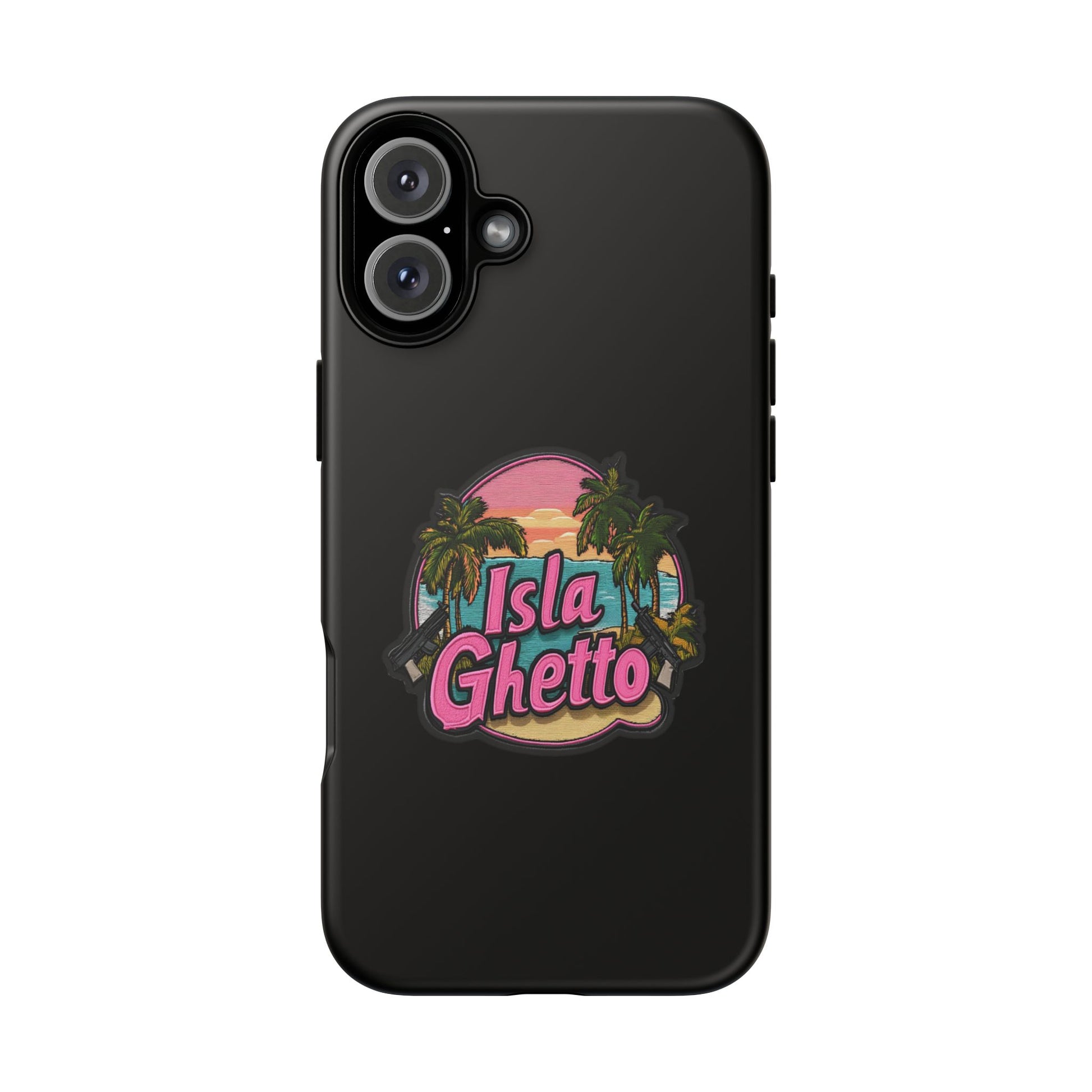 Tough Cases - Isla Ghetto Phone Case, Tropical Vibe, Fun Gift for Beach Lovers, Summer Accessory, Trendy Tech Gear