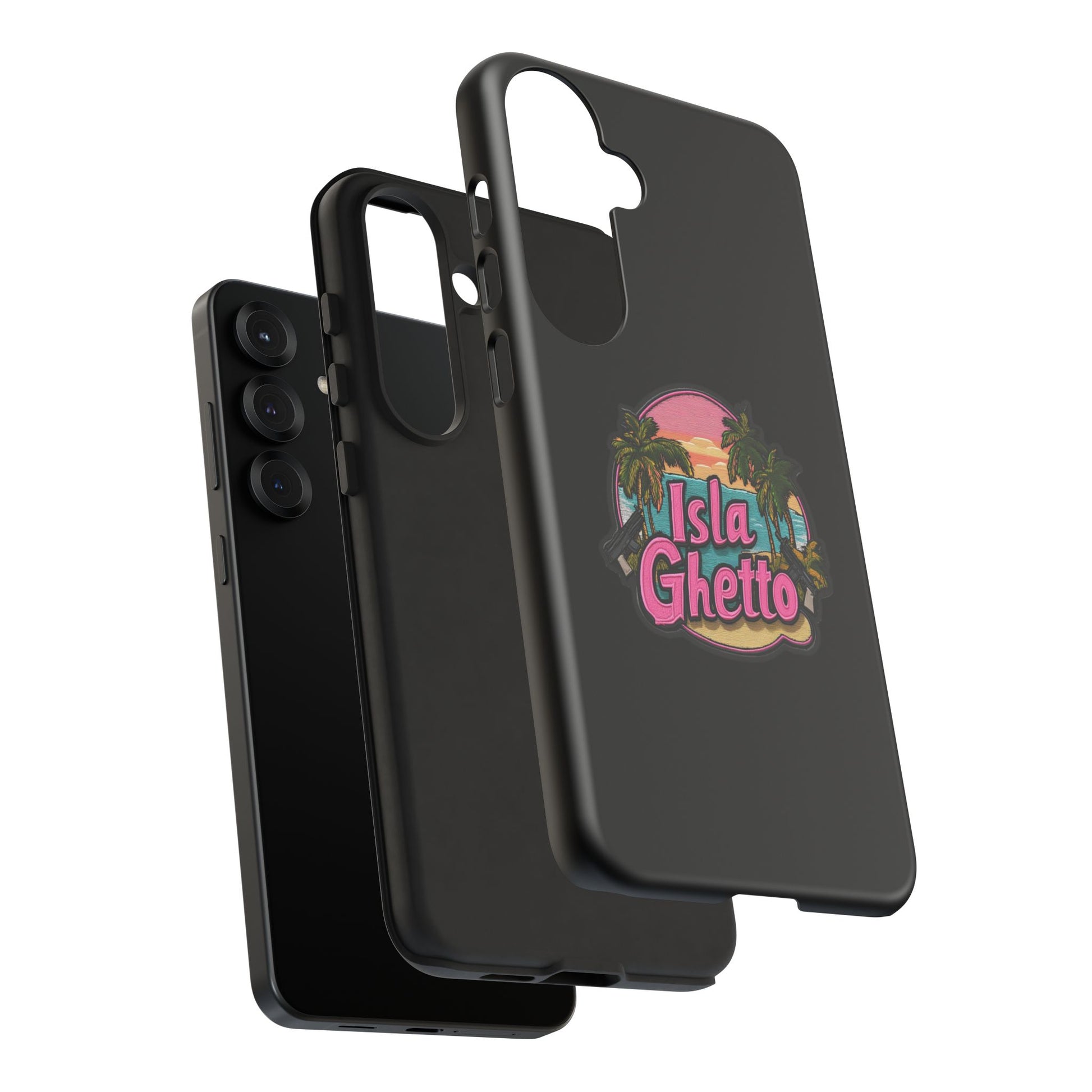 Tough Cases - Isla Ghetto Phone Case, Tropical Vibe, Fun Gift for Beach Lovers, Summer Accessory, Trendy Tech Gear