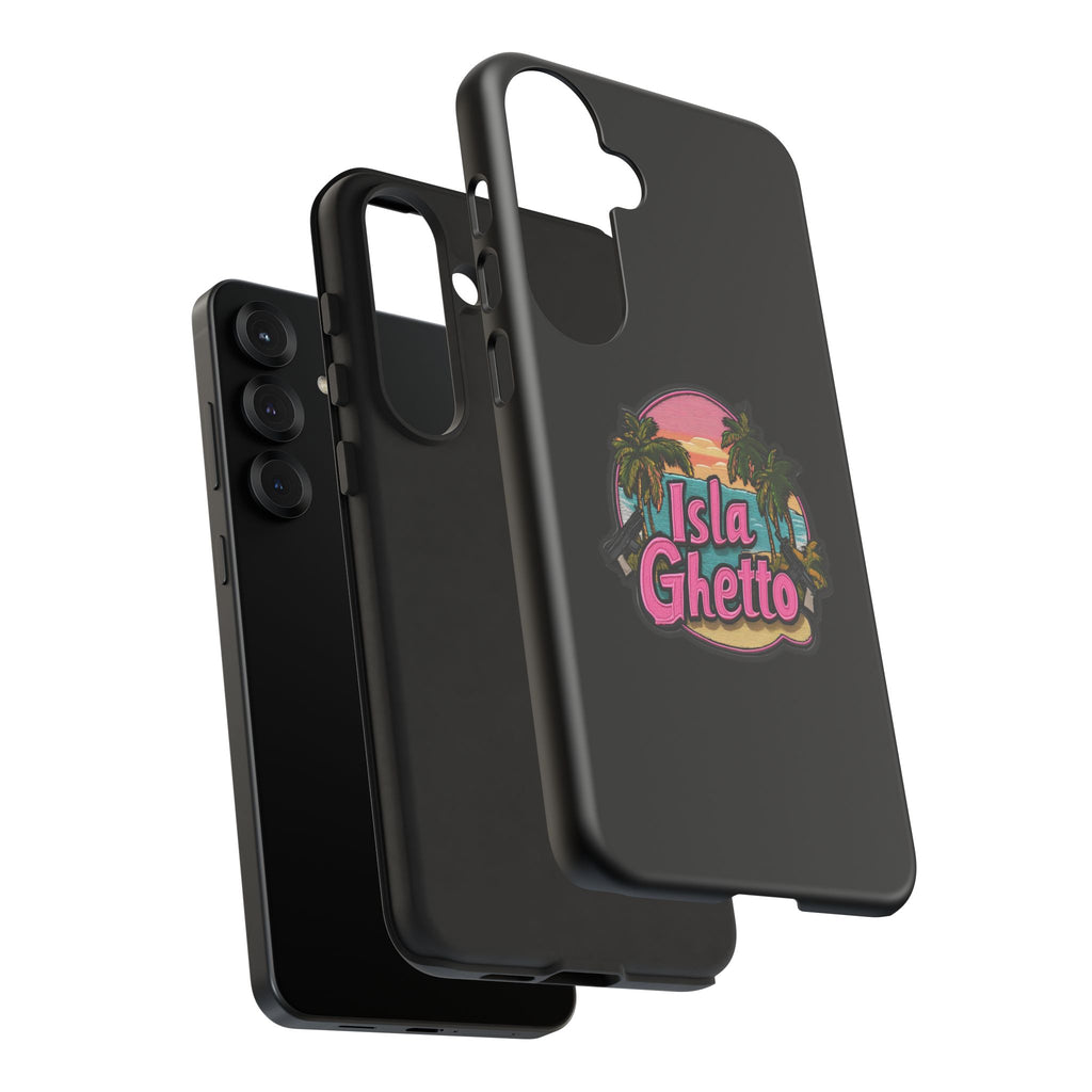 Tough Cases - Isla Ghetto Phone Case, Tropical Vibe, Fun Gift for Beach Lovers, Summer Accessory, Trendy Tech Gear
