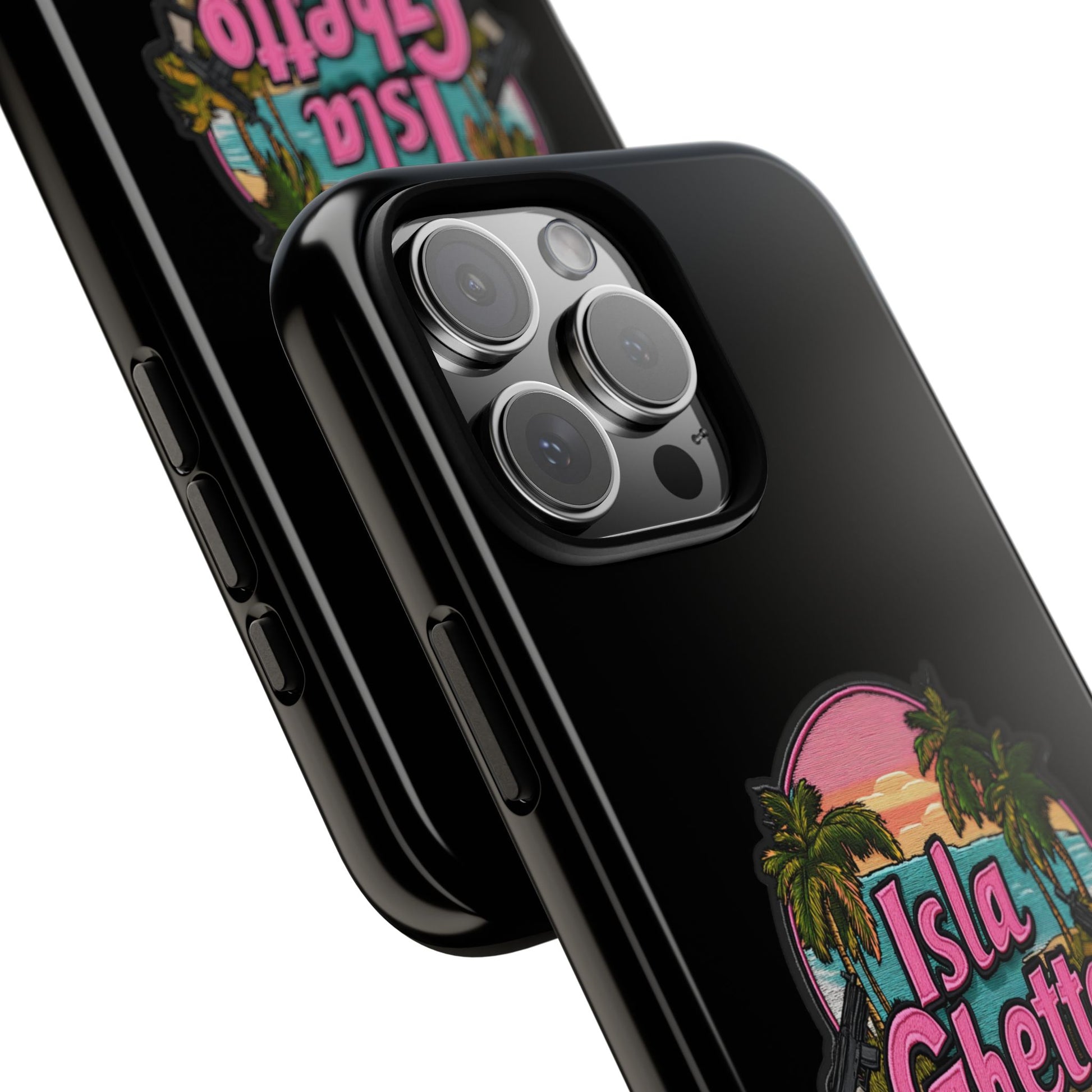 Tough Cases - Isla Ghetto Phone Case, Tropical Vibe, Fun Gift for Beach Lovers, Summer Accessory, Trendy Tech Gear