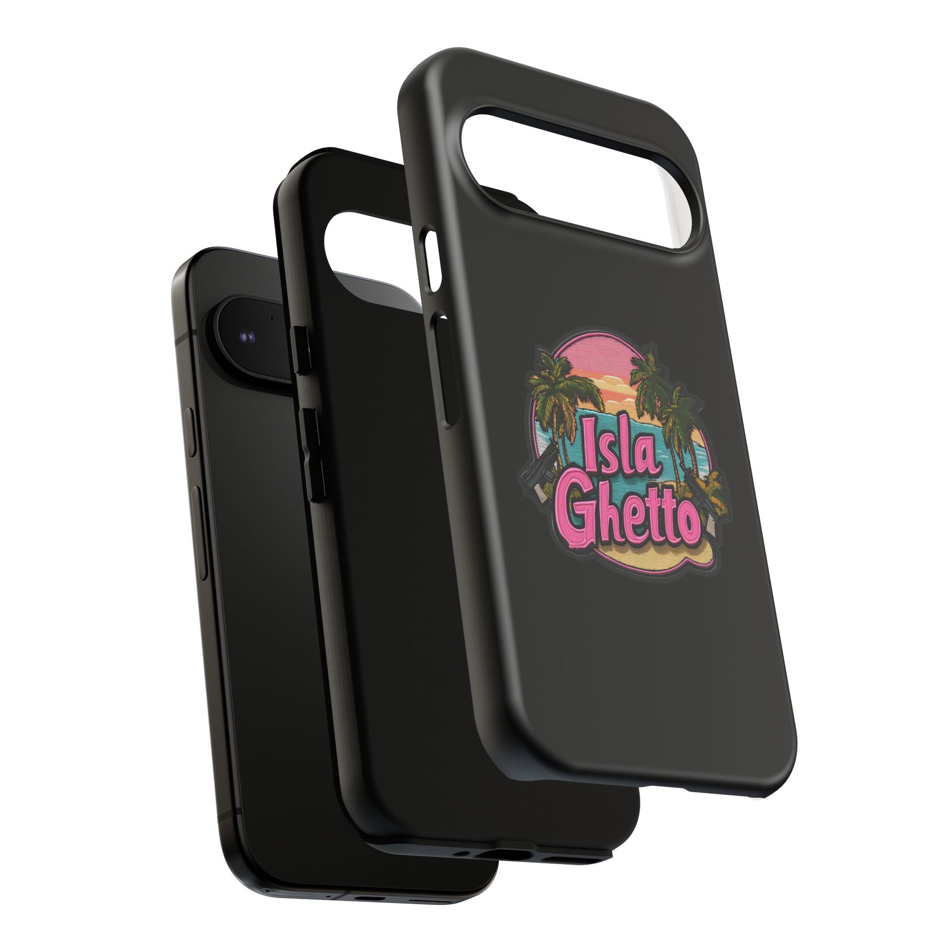 Tough Cases - Isla Ghetto Phone Case, Tropical Vibe, Fun Gift for Beach Lovers, Summer Accessory, Trendy Tech Gear