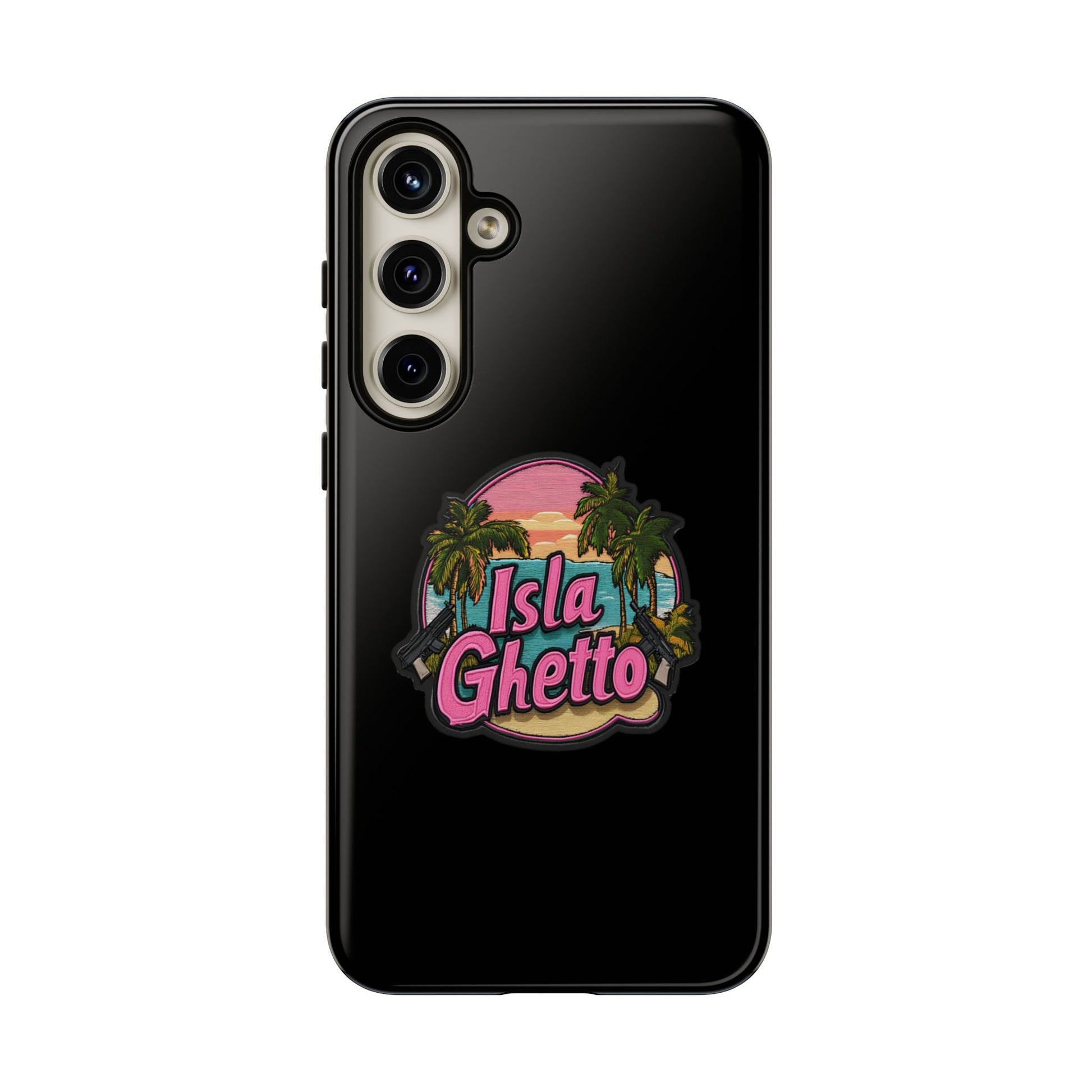 Tough Cases - Isla Ghetto Phone Case, Tropical Vibe, Fun Gift for Beach Lovers, Summer Accessory, Trendy Tech Gear