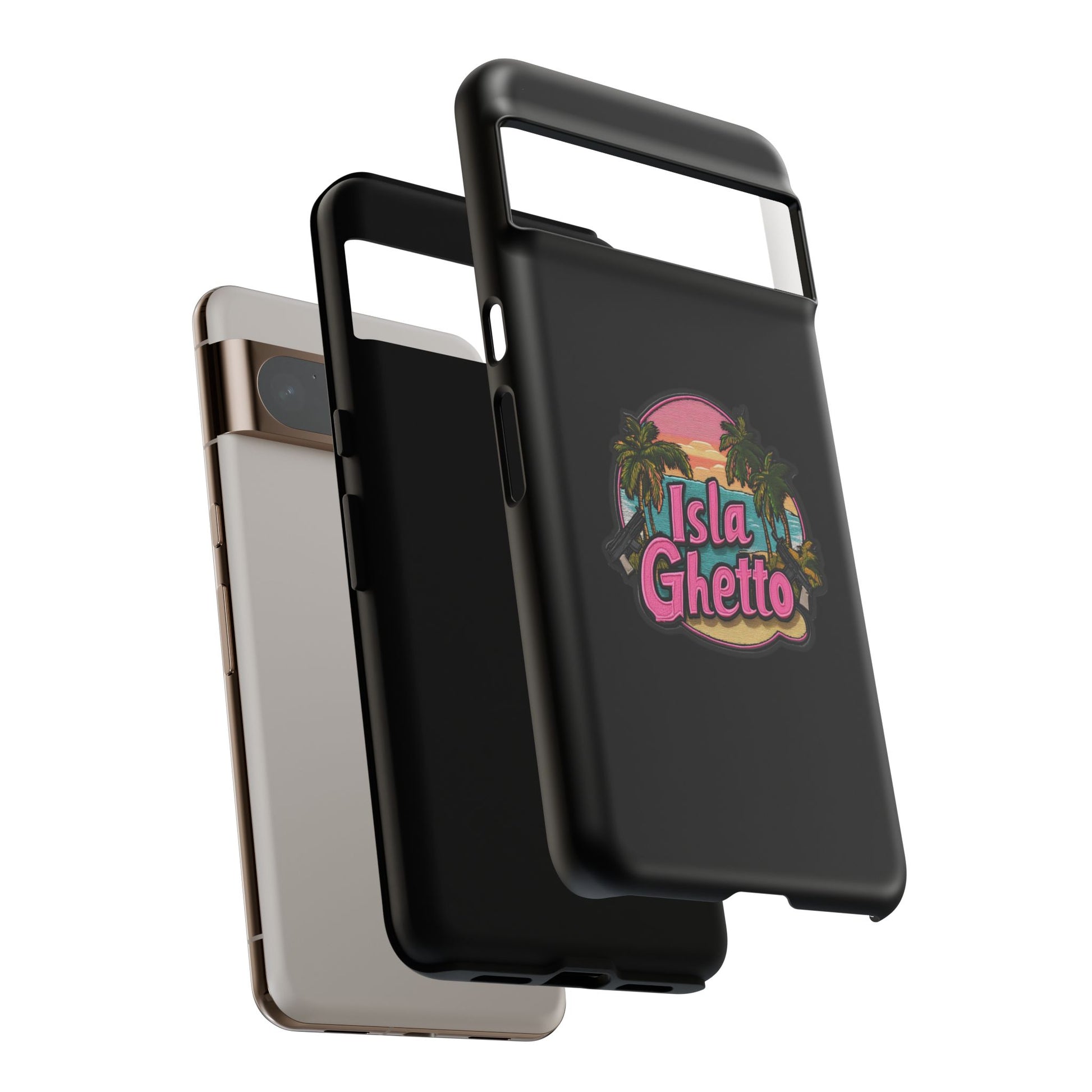 Tough Cases - Isla Ghetto Phone Case, Tropical Vibe, Fun Gift for Beach Lovers, Summer Accessory, Trendy Tech Gear
