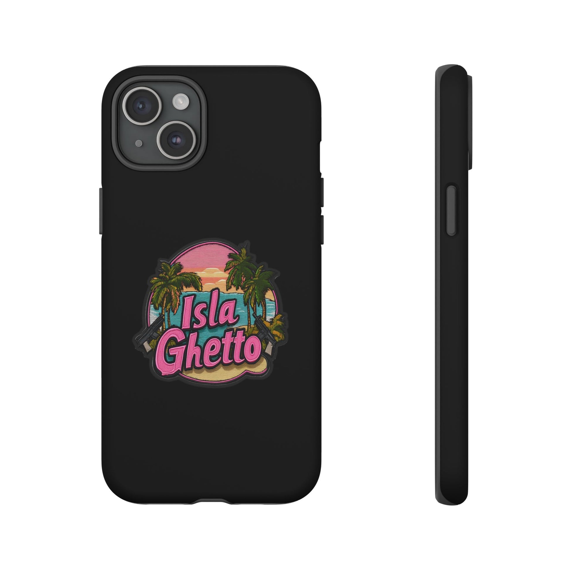 Tough Cases - Isla Ghetto Phone Case, Tropical Vibe, Fun Gift for Beach Lovers, Summer Accessory, Trendy Tech Gear