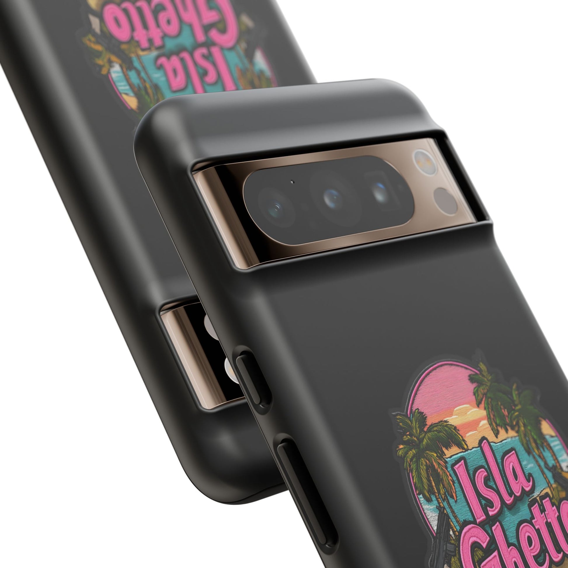 Tough Cases - Isla Ghetto Phone Case, Tropical Vibe, Fun Gift for Beach Lovers, Summer Accessory, Trendy Tech Gear