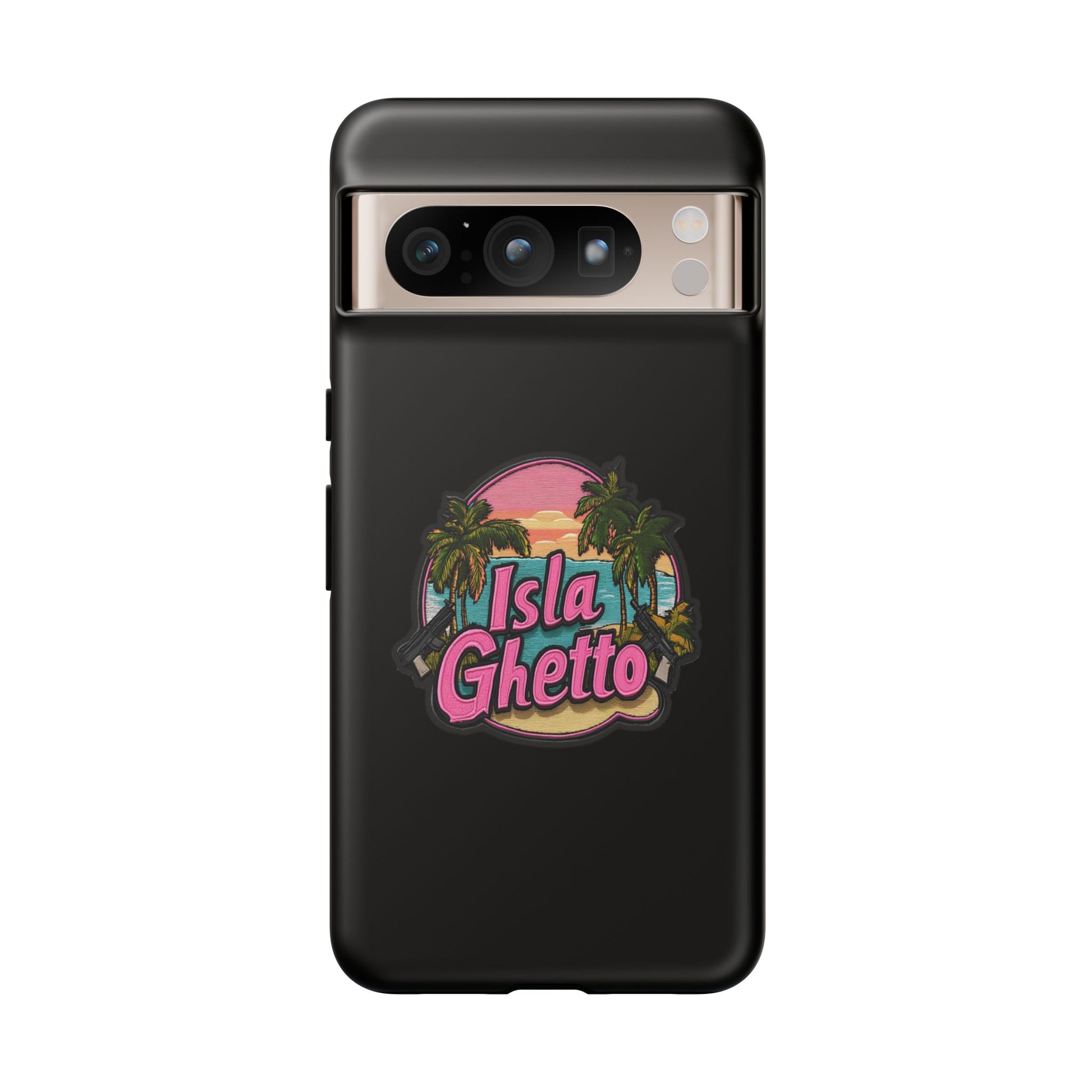 Tough Cases - Isla Ghetto Phone Case, Tropical Vibe, Fun Gift for Beach Lovers, Summer Accessory, Trendy Tech Gear