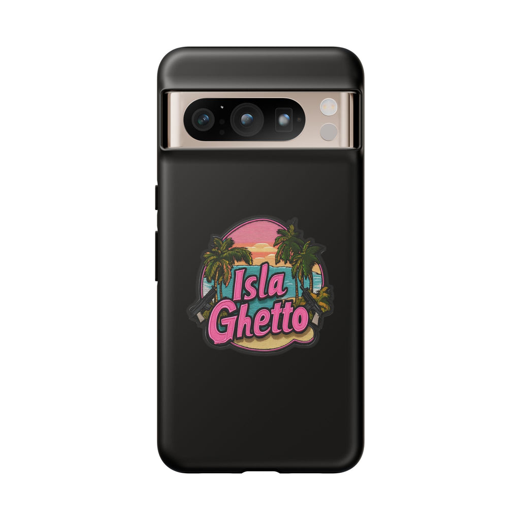 Tough Cases - Isla Ghetto Phone Case, Tropical Vibe, Fun Gift for Beach Lovers, Summer Accessory, Trendy Tech Gear
