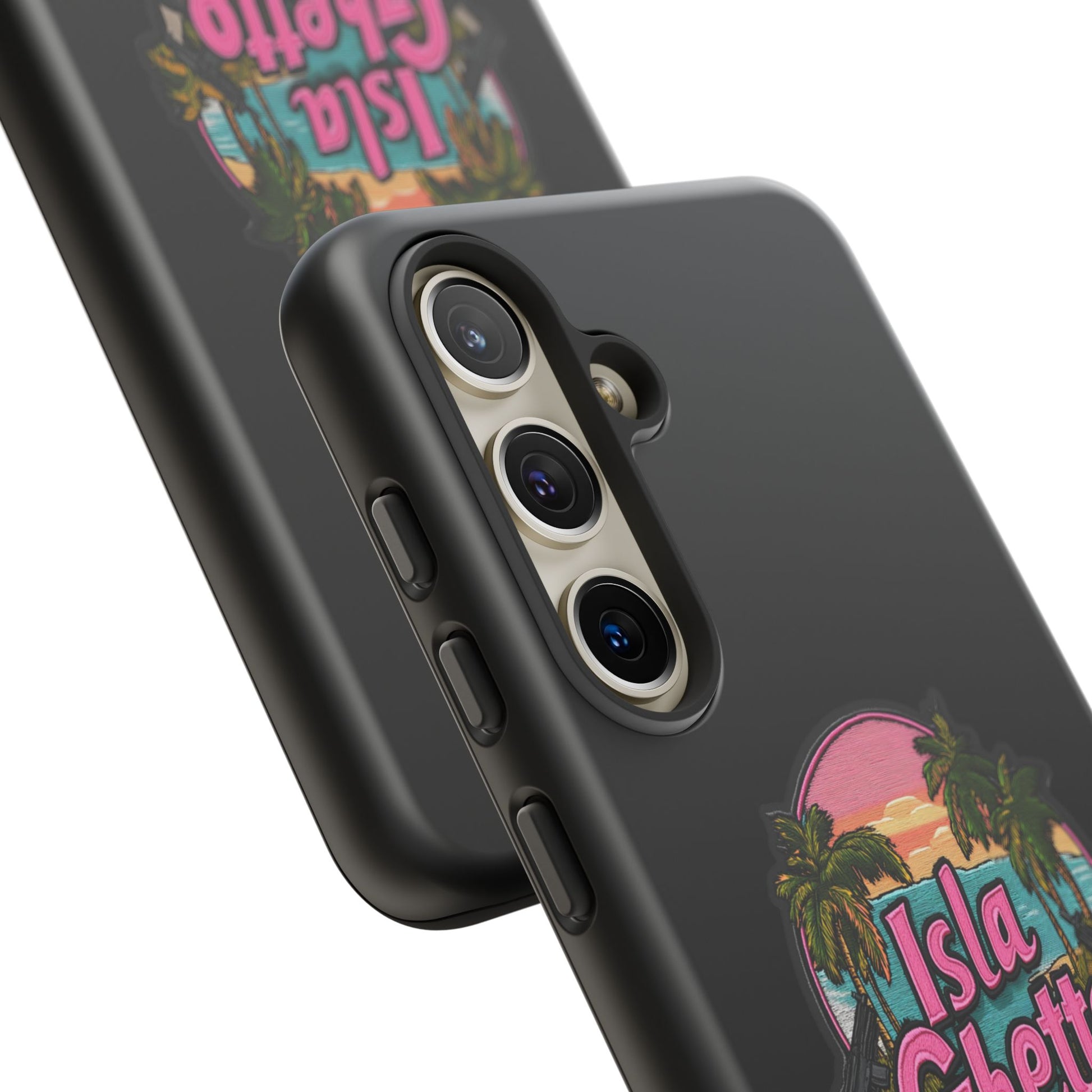 Tough Cases - Isla Ghetto Phone Case, Tropical Vibe, Fun Gift for Beach Lovers, Summer Accessory, Trendy Tech Gear