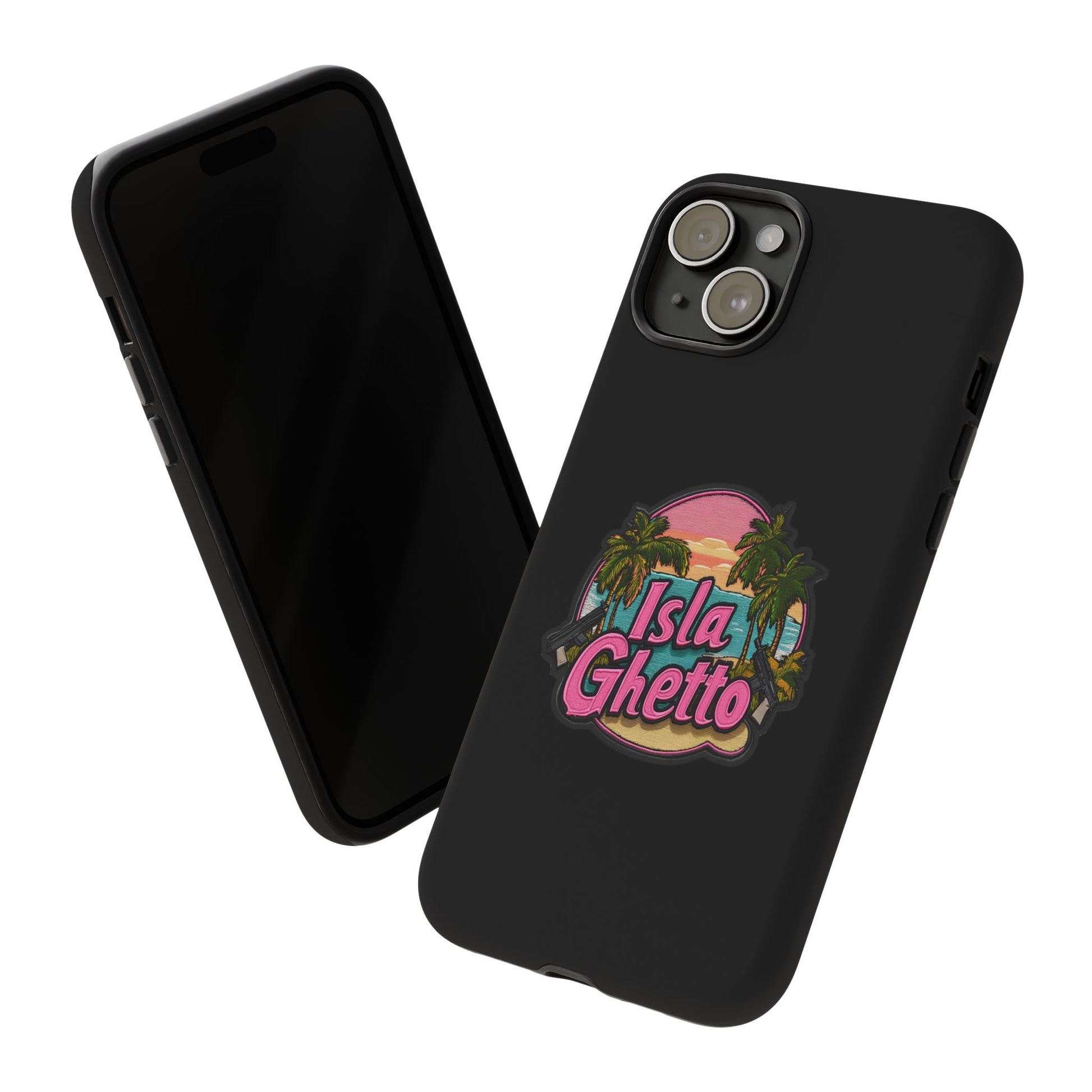 Tough Cases - Isla Ghetto Phone Case, Tropical Vibe, Fun Gift for Beach Lovers, Summer Accessory, Trendy Tech Gear