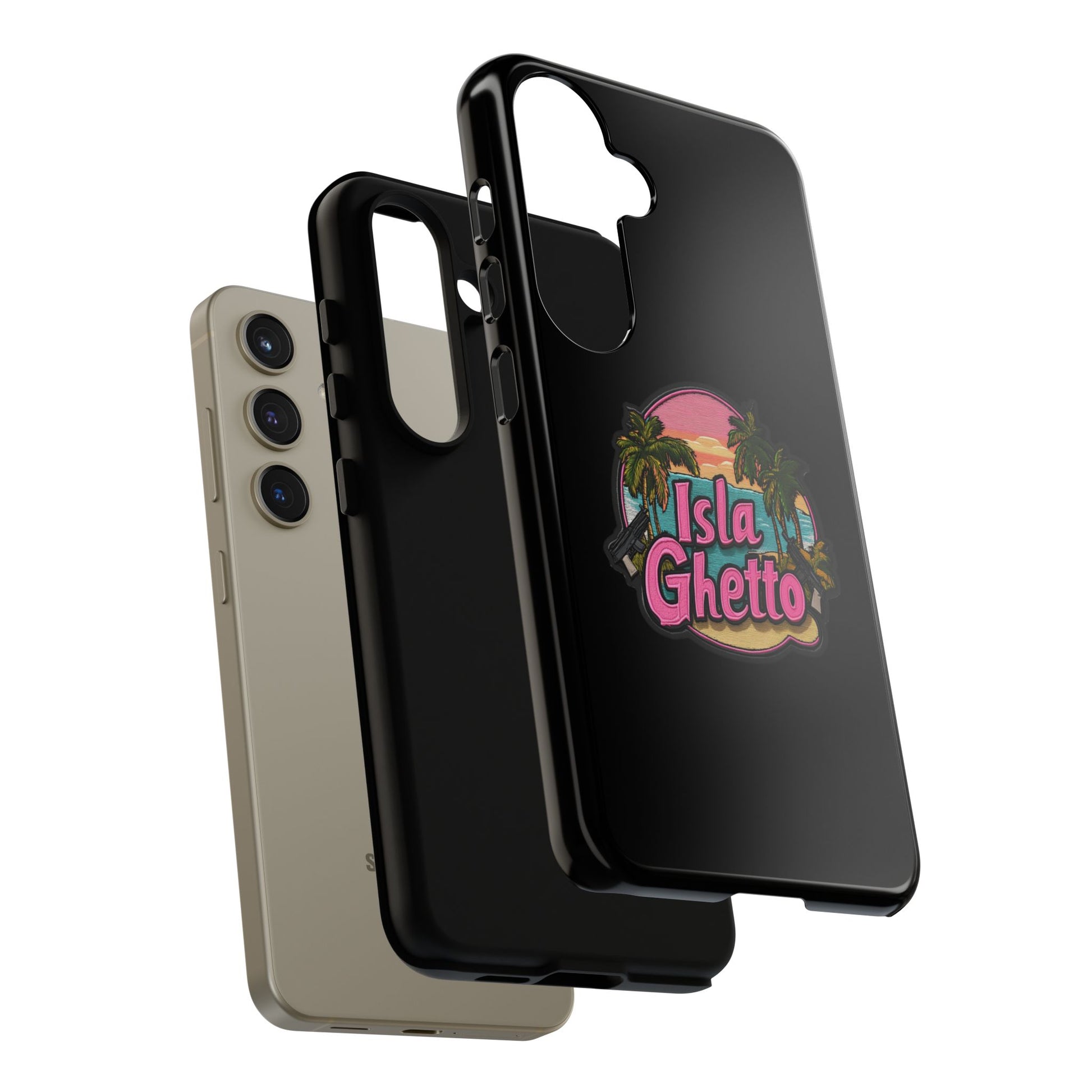 Tough Cases - Isla Ghetto Phone Case, Tropical Vibe, Fun Gift for Beach Lovers, Summer Accessory, Trendy Tech Gear