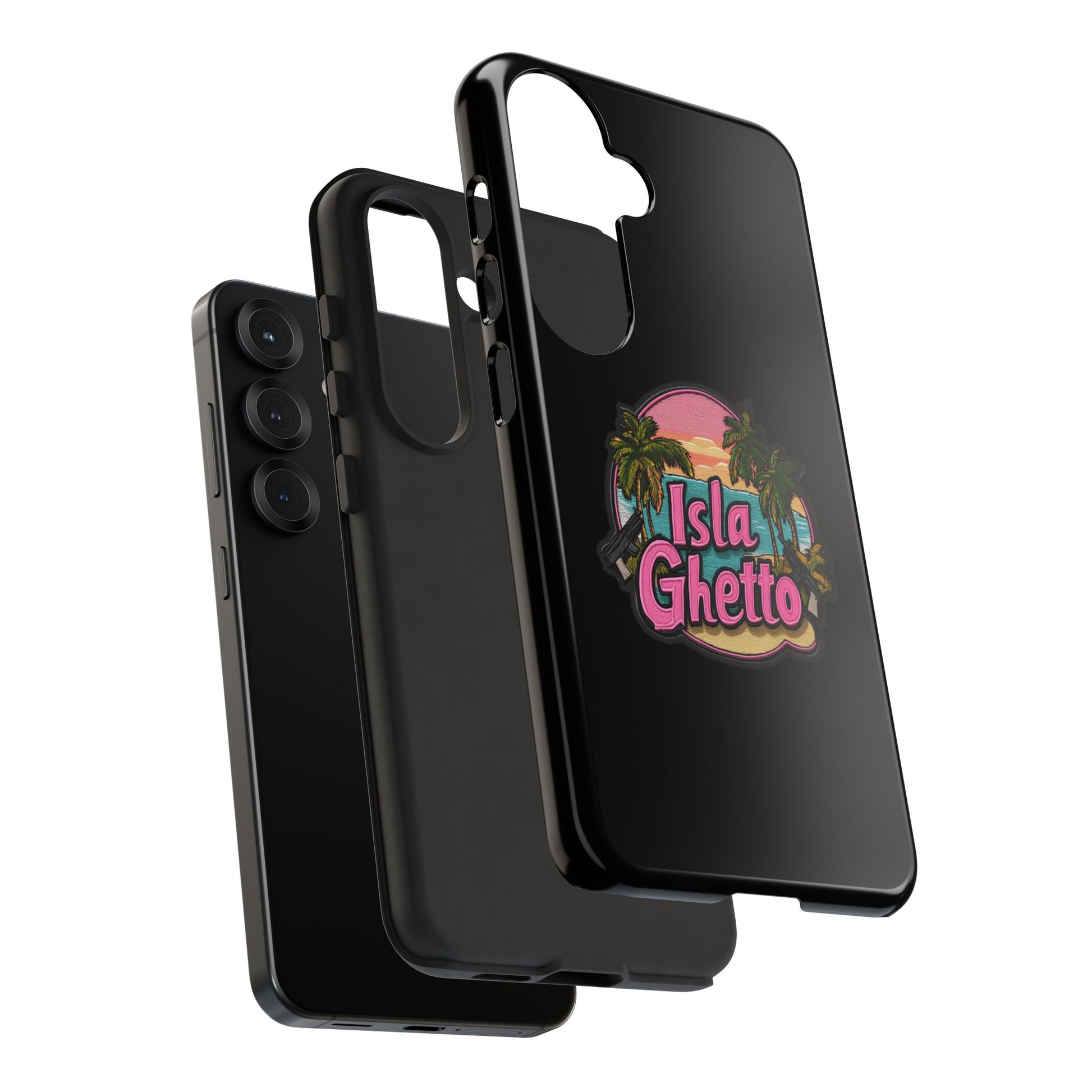 Tough Cases - Isla Ghetto Phone Case, Tropical Vibe, Fun Gift for Beach Lovers, Summer Accessory, Trendy Tech Gear