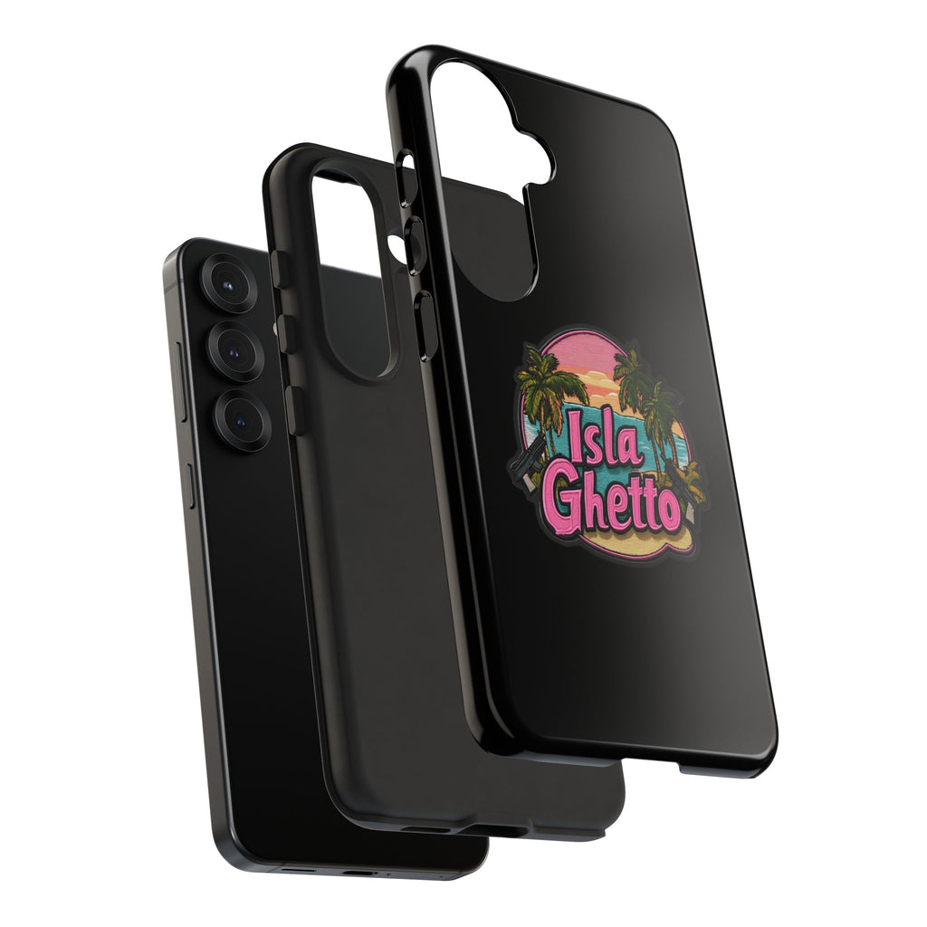 Tough Cases - Isla Ghetto Phone Case, Tropical Vibe, Fun Gift for Beach Lovers, Summer Accessory, Trendy Tech Gear
